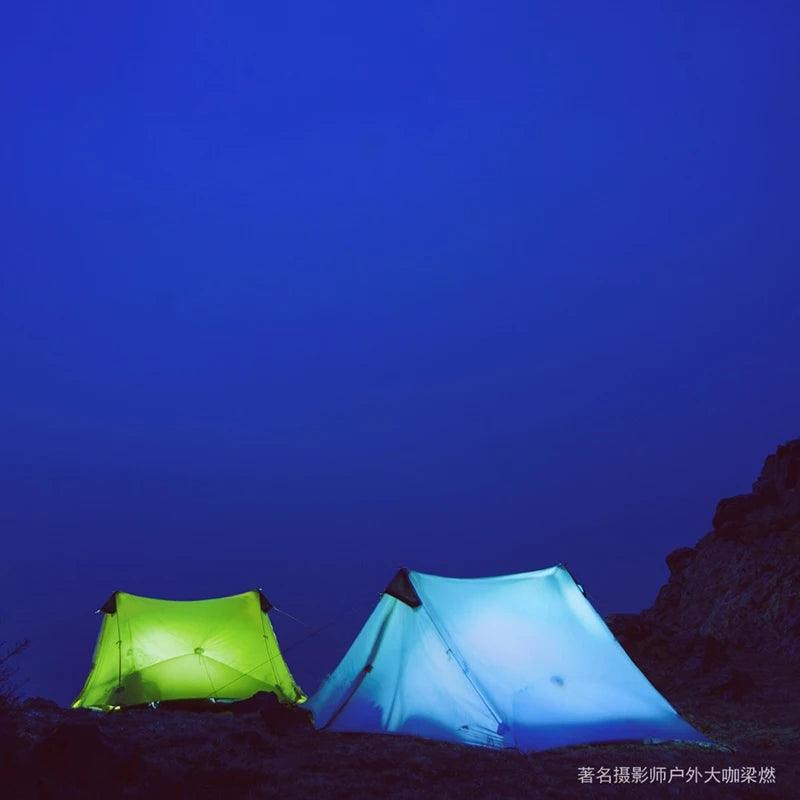 2021 FLAME'S CREED LanShan 2 Person Outdoor Ultralight Camping Tent 3 Season Professional 15D Silnylon Rodless Tent - Energize Trek