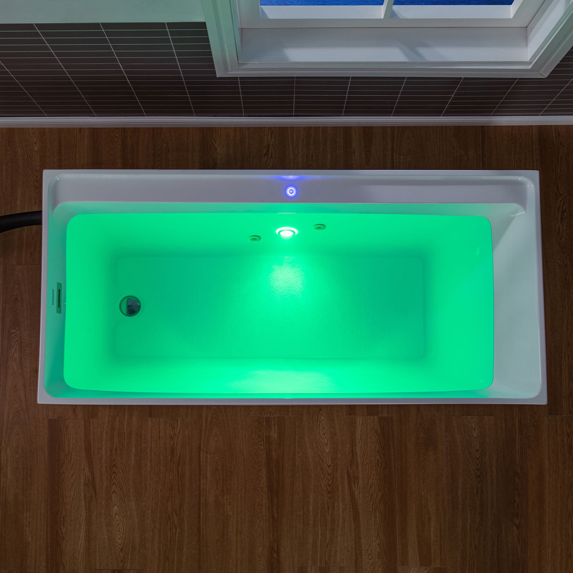 WOODBRIDGE 67" L x 31-1/2" W Freestanding Acrylic Cold Plunge Ice Tub with 1.3 HP High-Performance Chiller for Cooling/Heating, Ozone sanitation, Filter circulation system, Insulated tub cover - Energize Trek