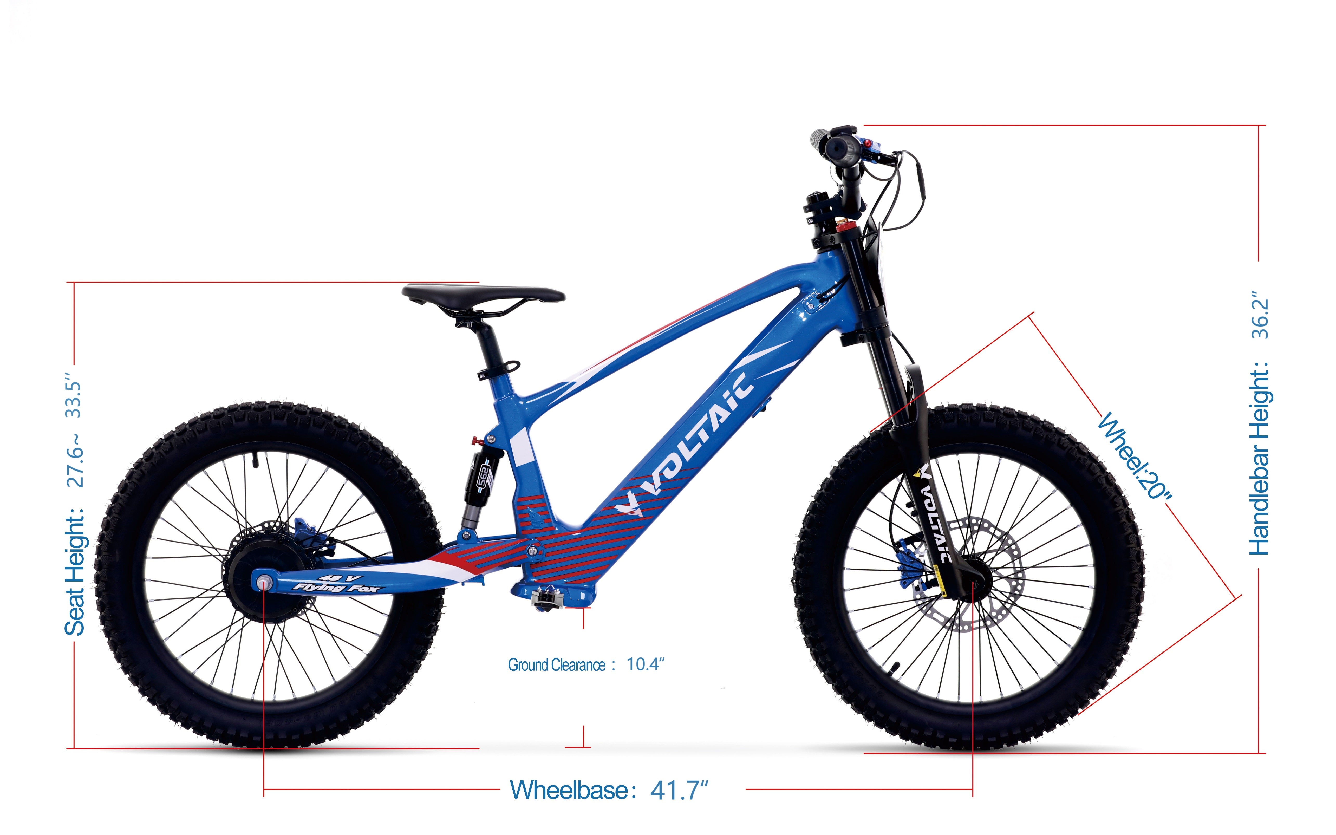 Voltaic Youth Electric Dirt Bike 20'' Flying Fox 48V - Energize Trek
