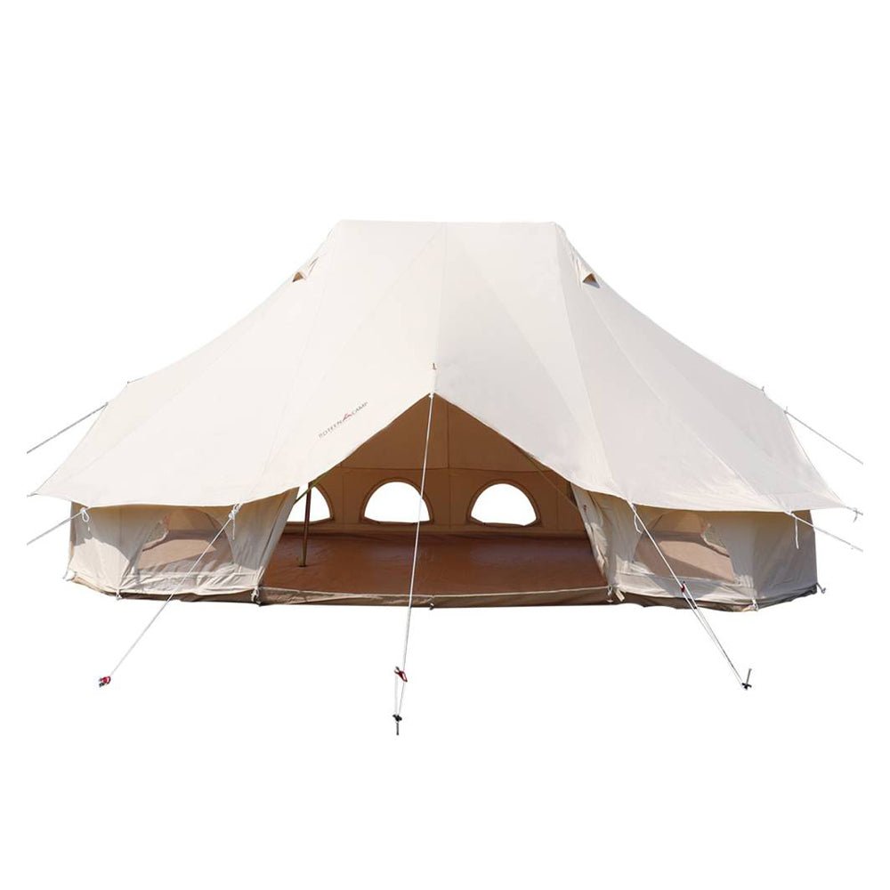 20FT Large Luxury Glamping Yurt Teepee Canvas Camping Tent (SAK37612) - Energize Trek