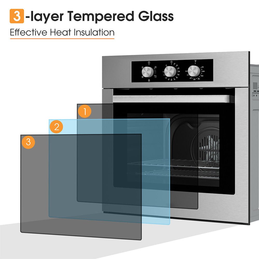 24" Premium High Temperature Single Electric Powered Wall Oven, 2300W (91304862) - Energize Trek