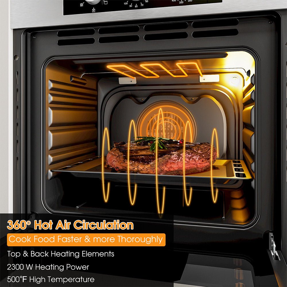 24" Premium High Temperature Single Electric Powered Wall Oven, 2300W (91304862) - Energize Trek
