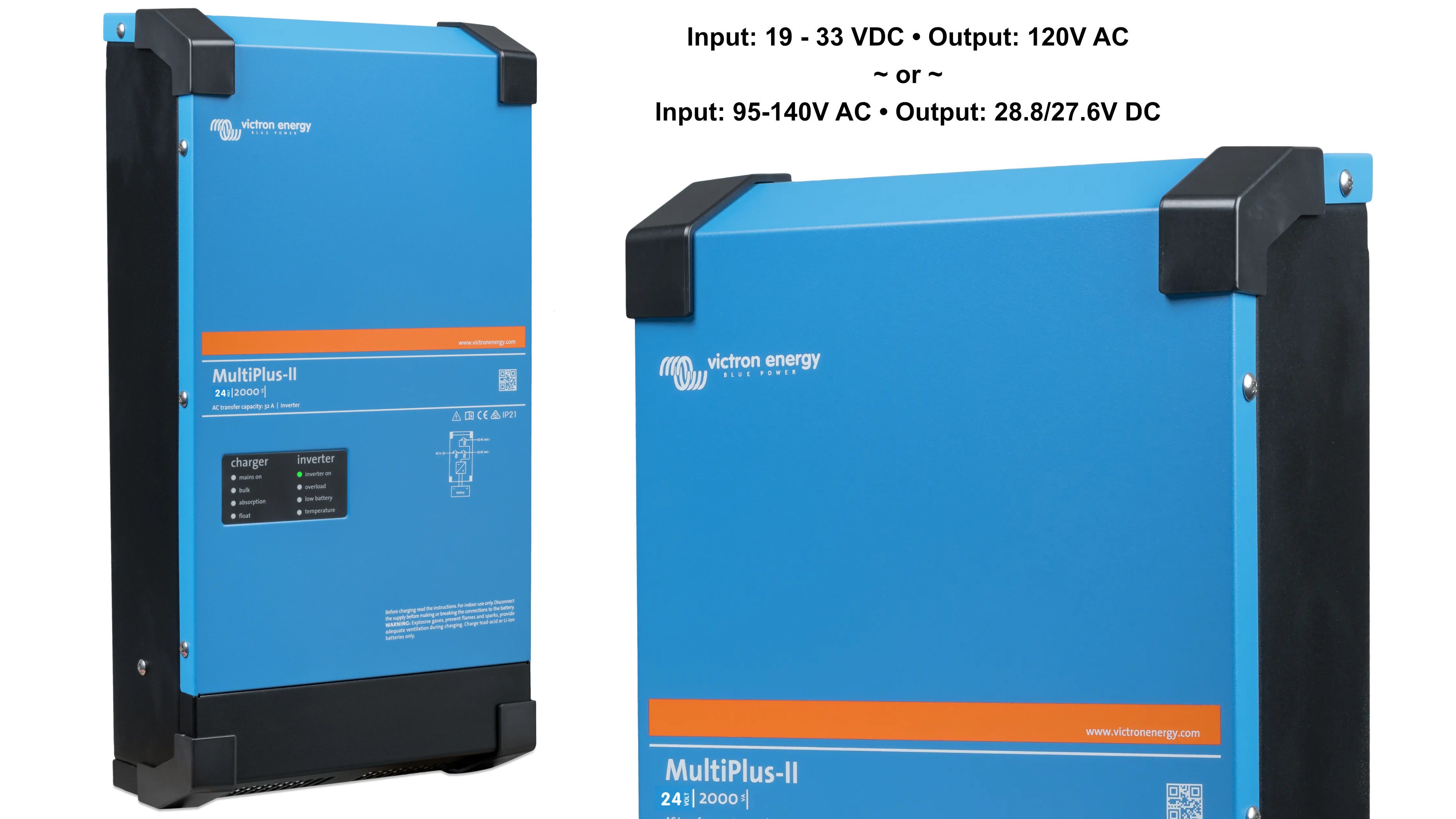 Victron 120V Inverter & Charger - 12/24/48V; 500 - 5000 Watts - Energize Trek