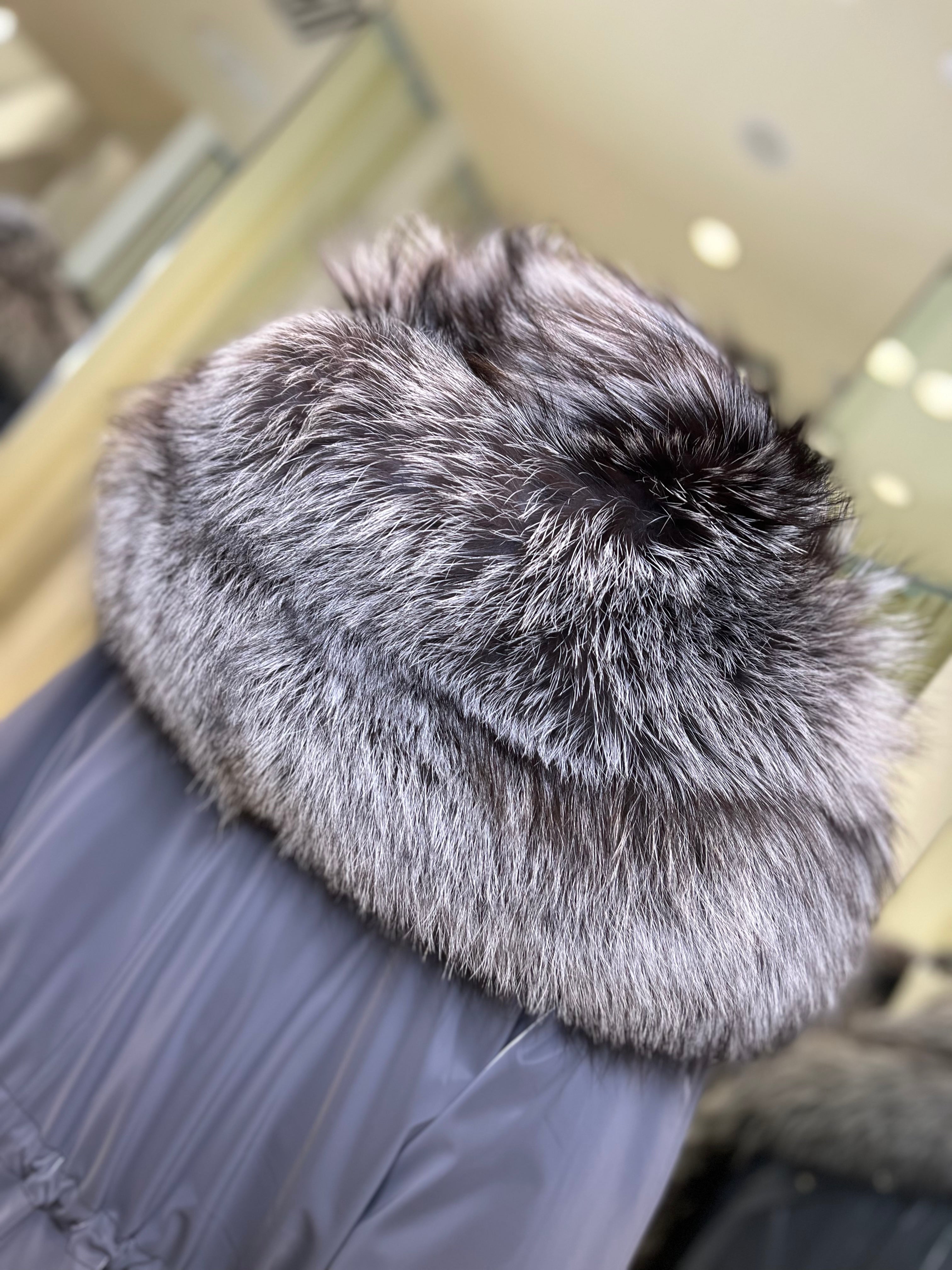 Genuine Silver Fox Fully Lined Hood Rabbit Insulated Parka - Energize Trek