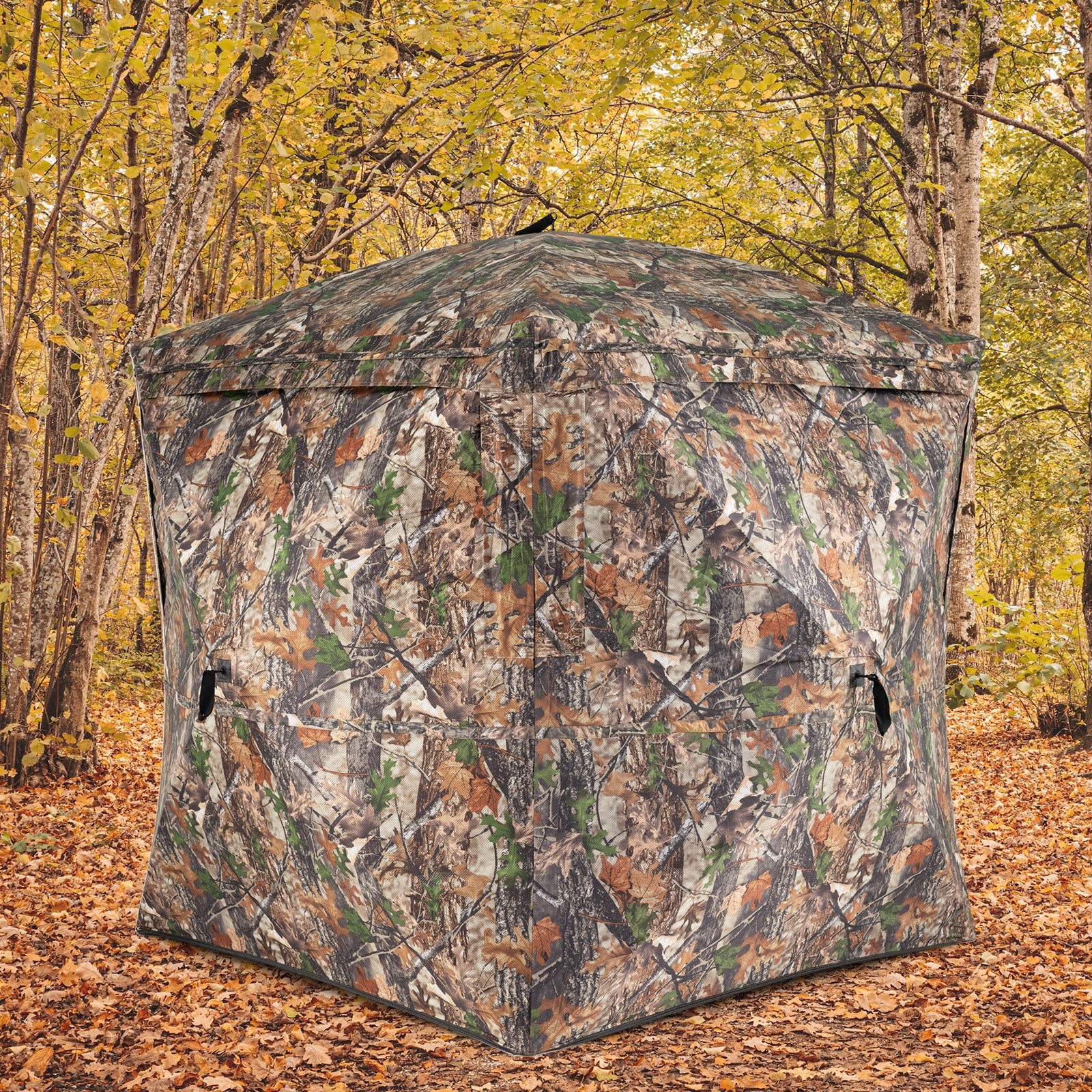 270° See Through Hunting Blind Tent with Silent Magnetic Door - Energize Trek