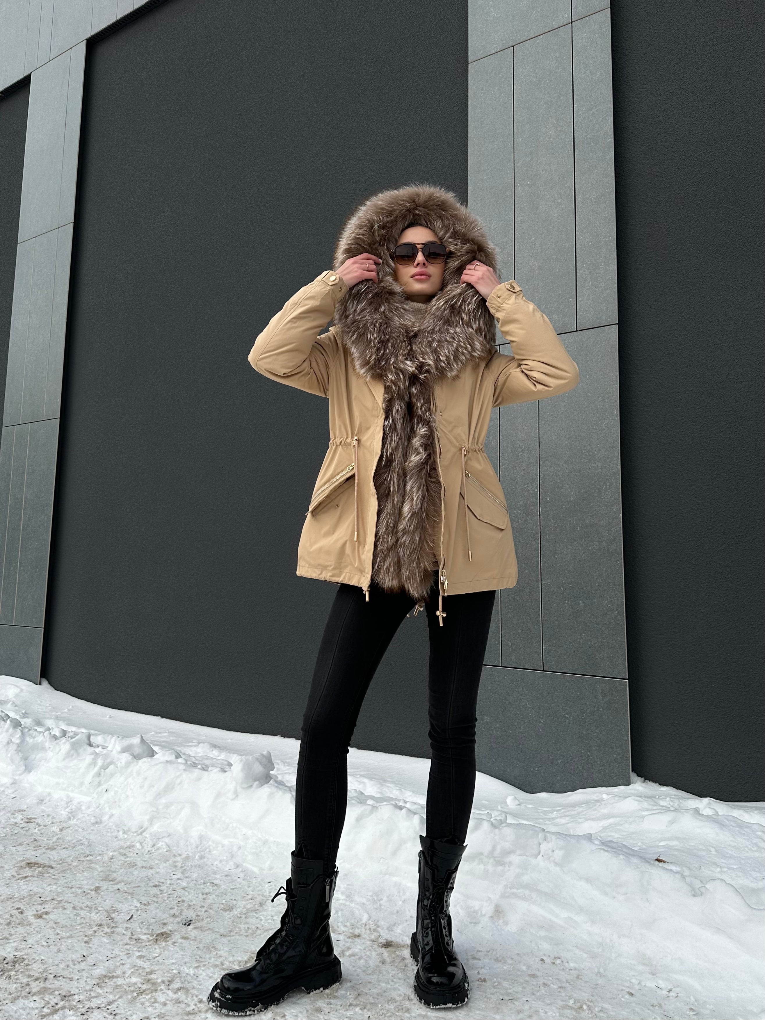 Genuine Silver Fur Trim Parka with Rabbit Fur Insulation - Energize Trek