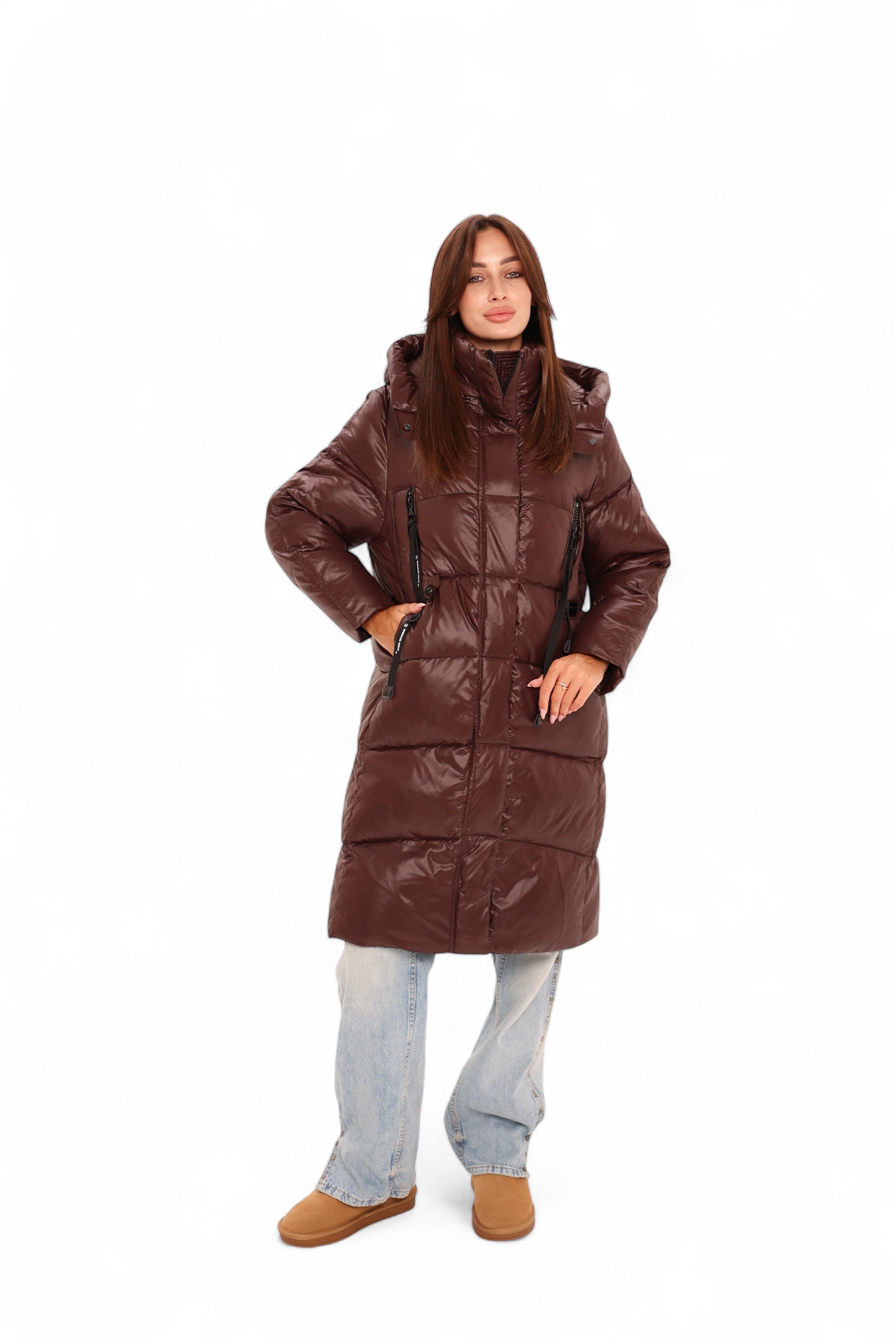 Espresso Shine Insulated Bio-Down Puffer - Energize Trek