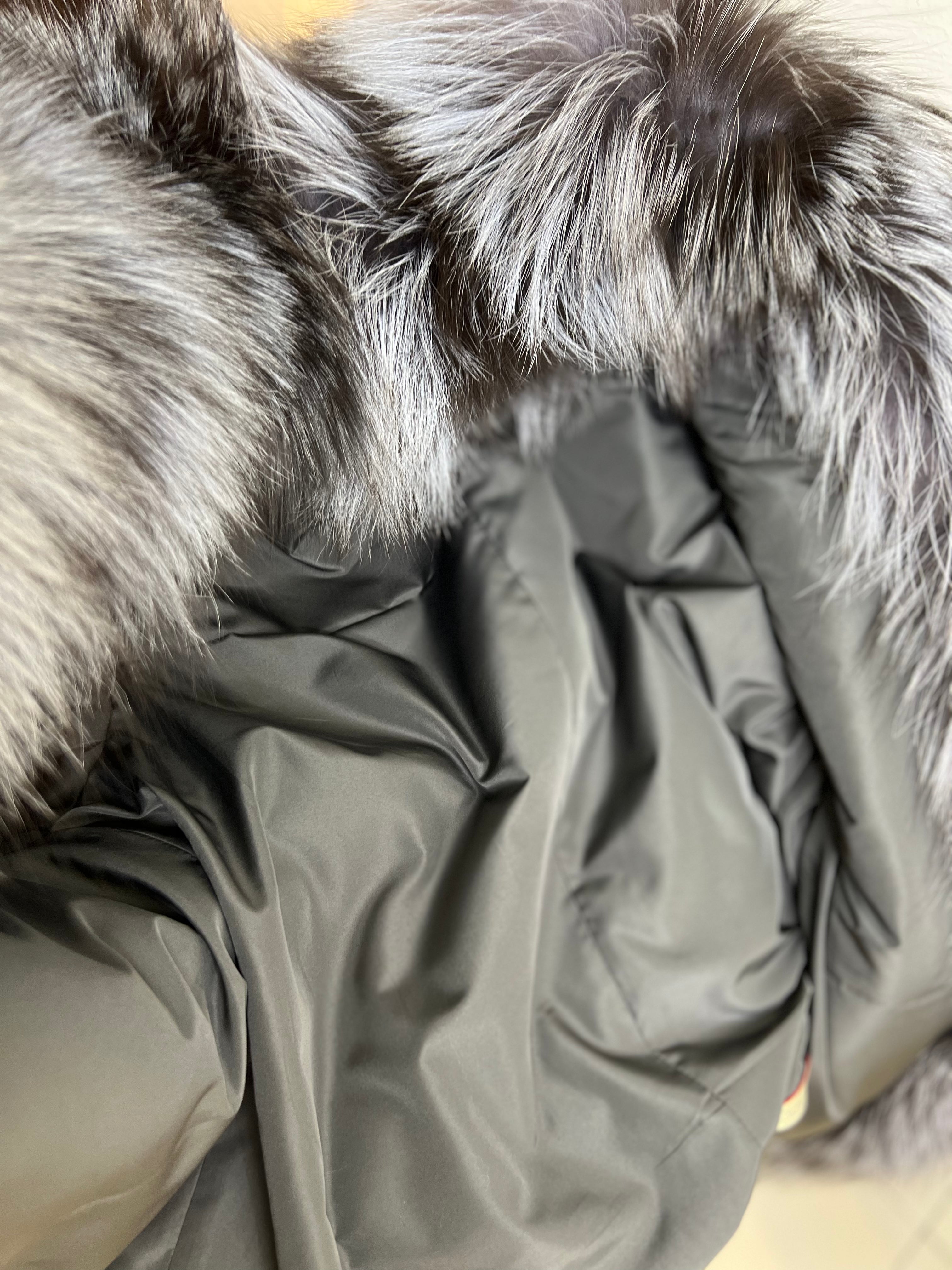 Genuine Silver Fox Fully Lined Hood Rabbit Insulated Parka - Energize Trek