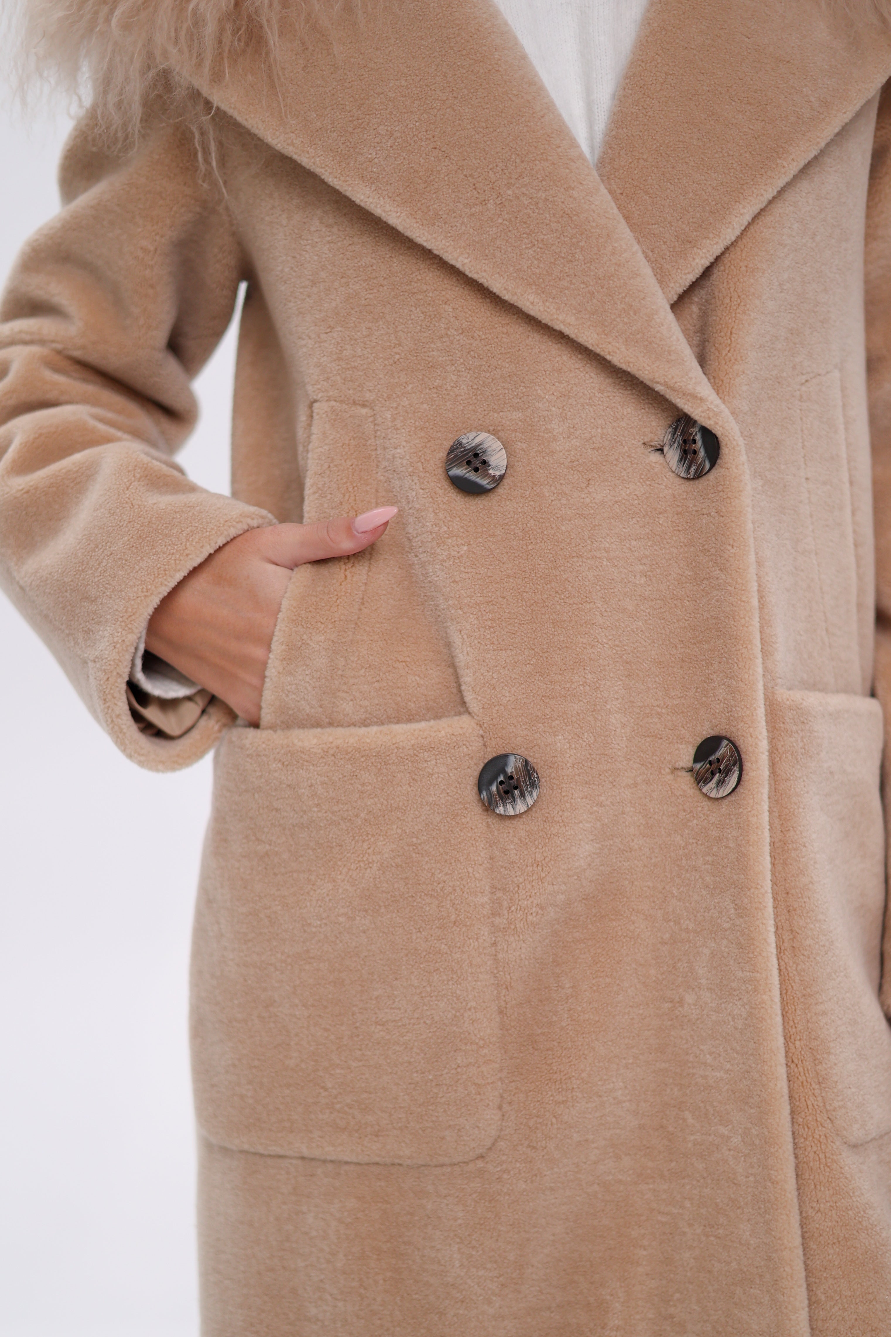 Genuine Lama Fur Virgin Wool Coat - Energize Trek