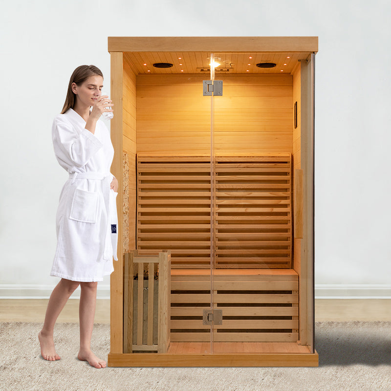 SAUNA EVOLUTION® Commercial Finnish Bath Home Sauna Indoor Steam Room Glass 03 - Energize Trek