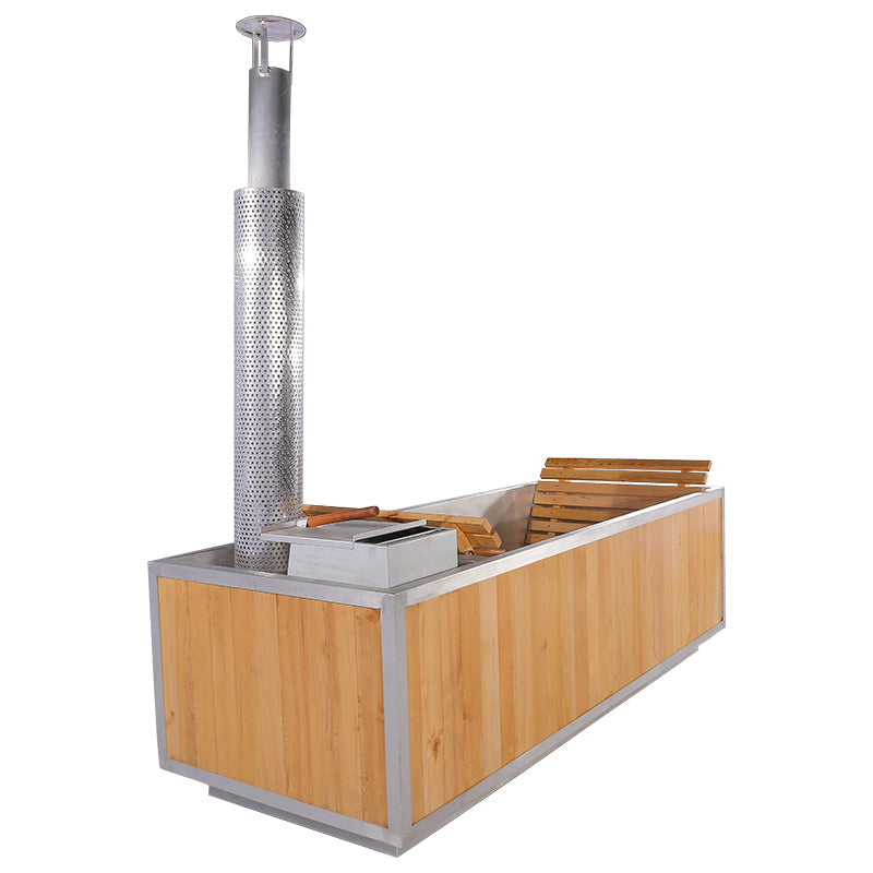 SAUNA EVOLUTION® Outdoor Red Cedar Wooden Hot Tub - Energize Trek