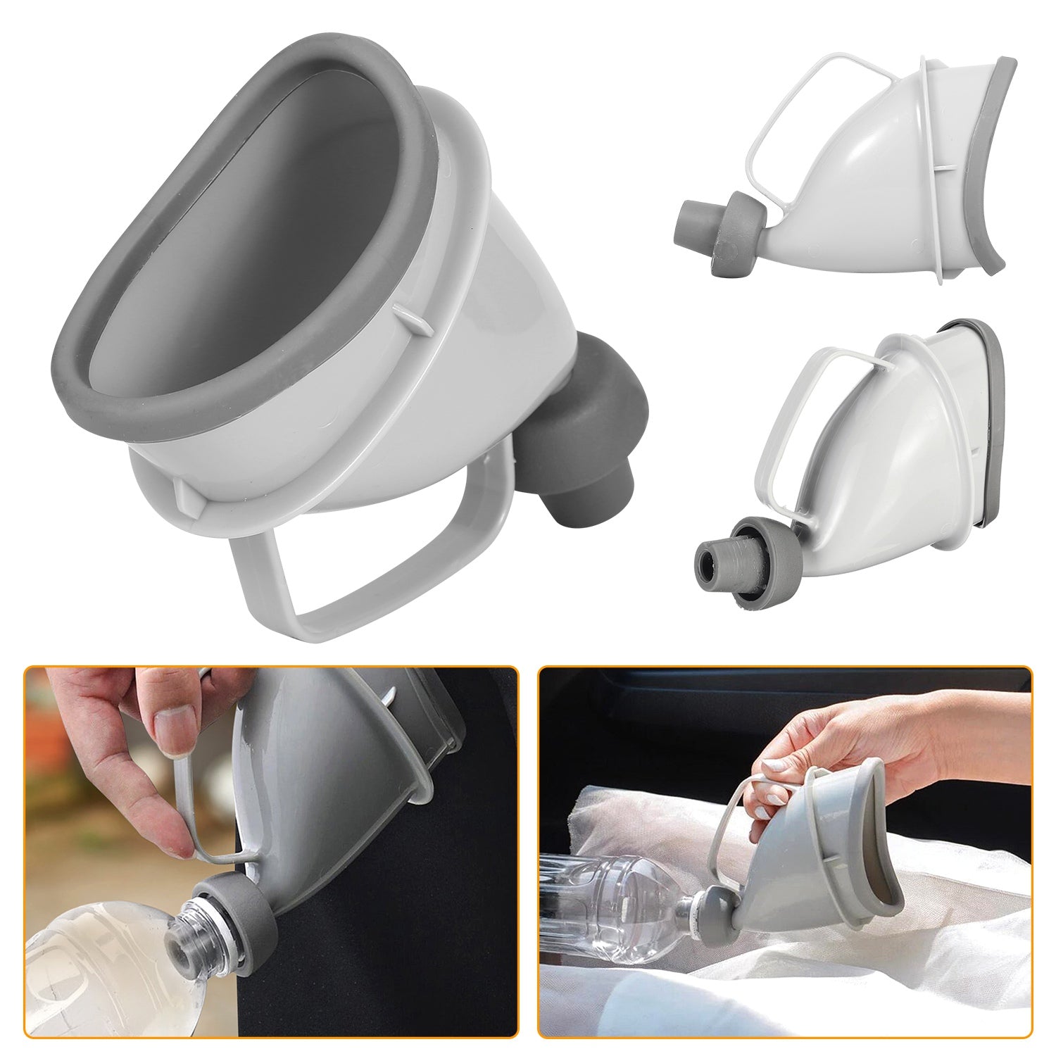 Unisex Potty Pee Funnel Adult Emergency Urinal Device Portable Male Female Toilet For Car Camping Travel Outdoor
