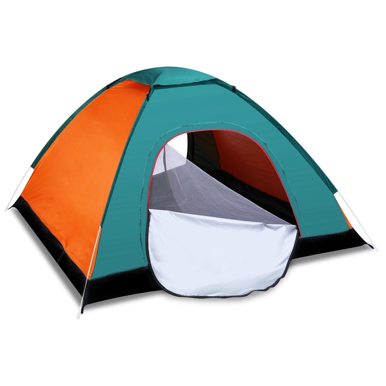 3/4 Man Waterproof Camping Tent Instant Pop Up Dome Tent w/Mosquito Net Doors Bags - Energize Trek