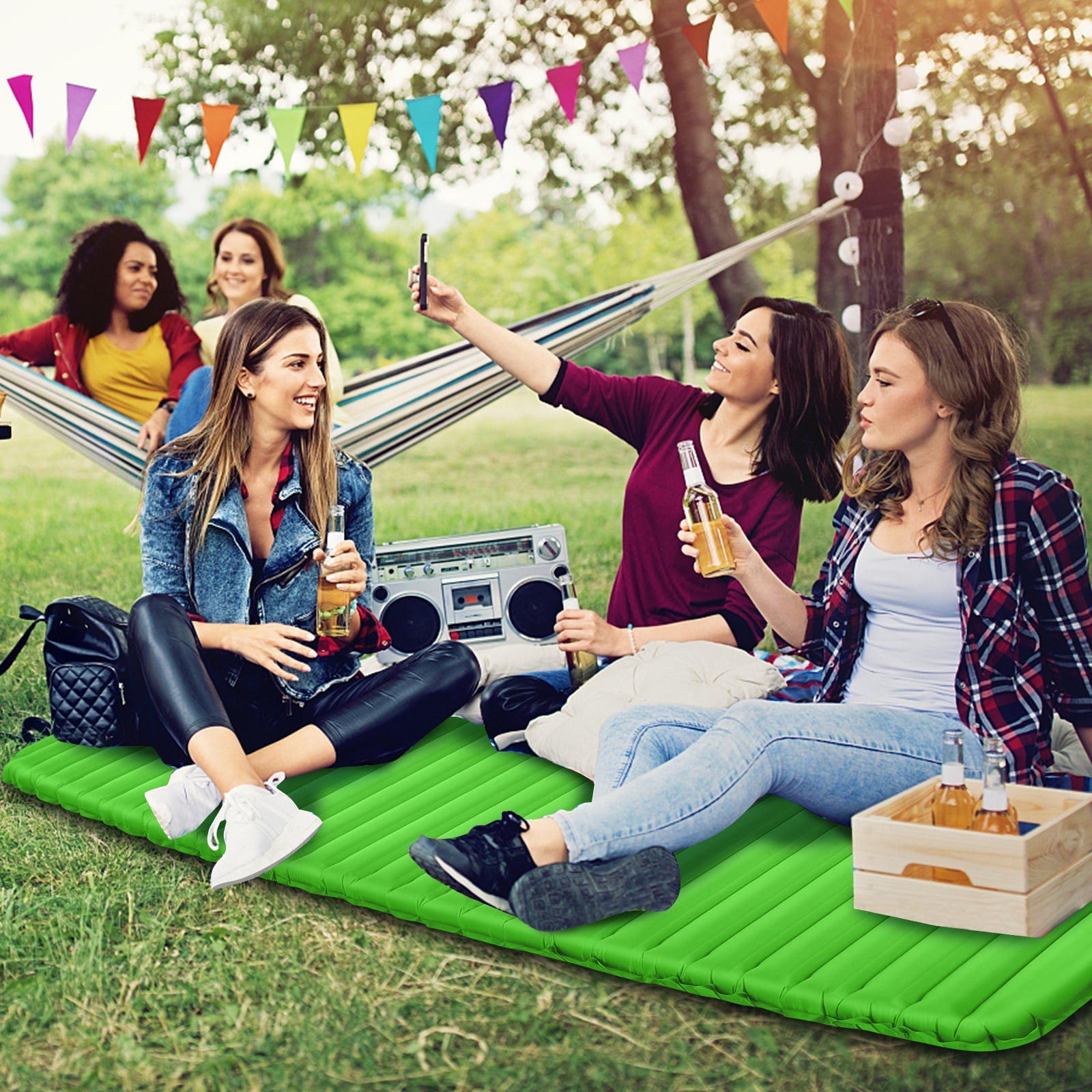 3 Inch Thick Inflatable Waterproof Camping Sleeping Pad - Energize Trek