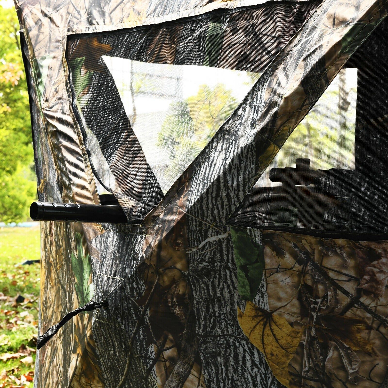 3 Person Portable Pop-Up Ground Hunting Blind with Tie-downs - Energize Trek