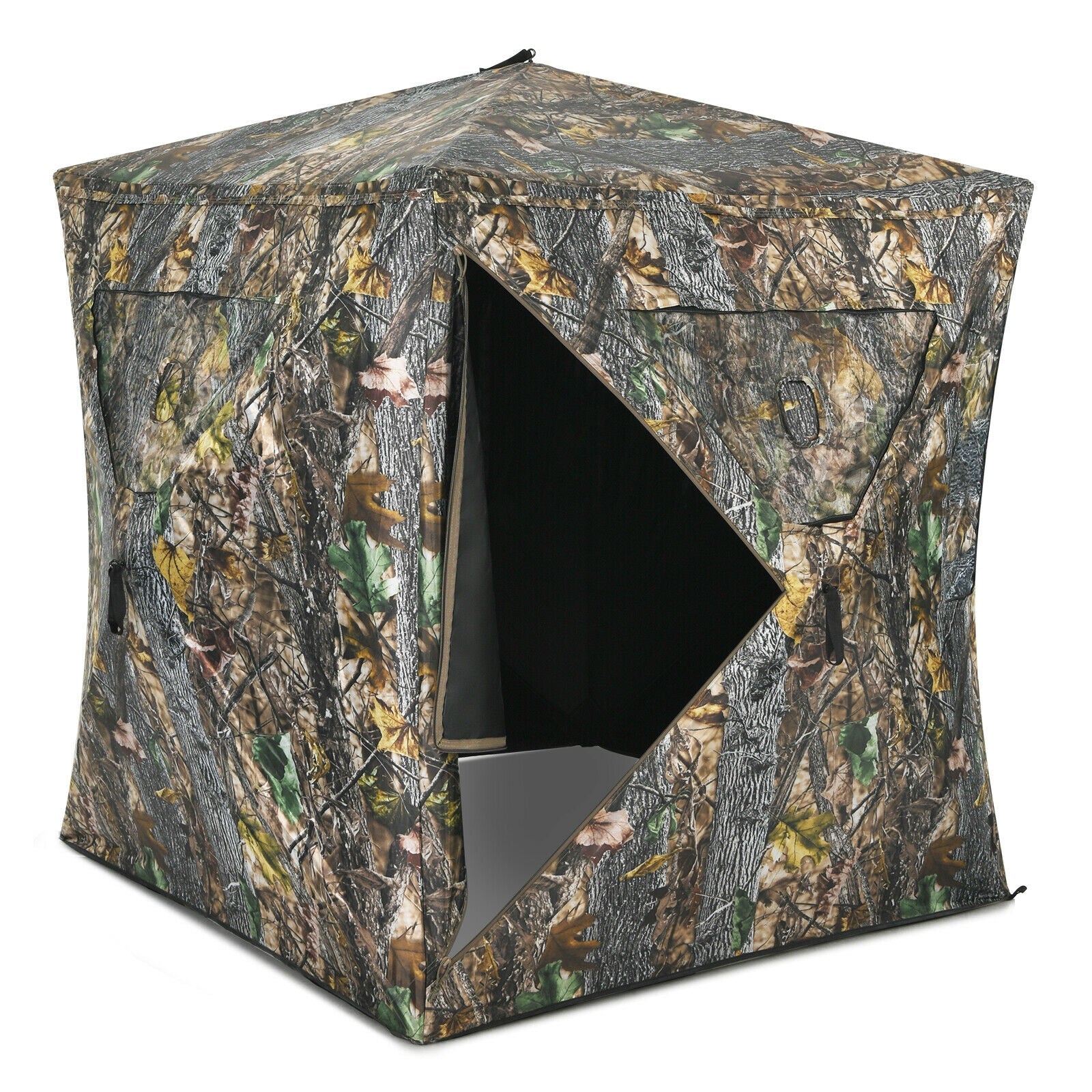 3 Person Portable Pop-Up Ground Tent with Gun Ports and Carrying Bag - Energize Trek