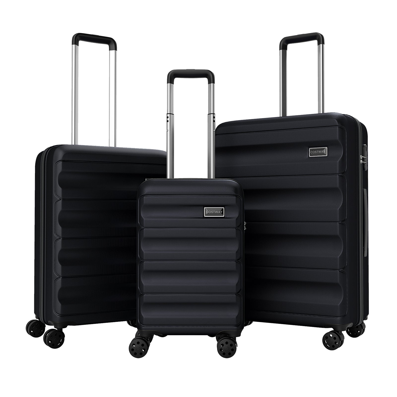3-Piece Hardside Luggage Set 20/24/28 Inch Lightweight Hardside Suitcases - Energize Trek