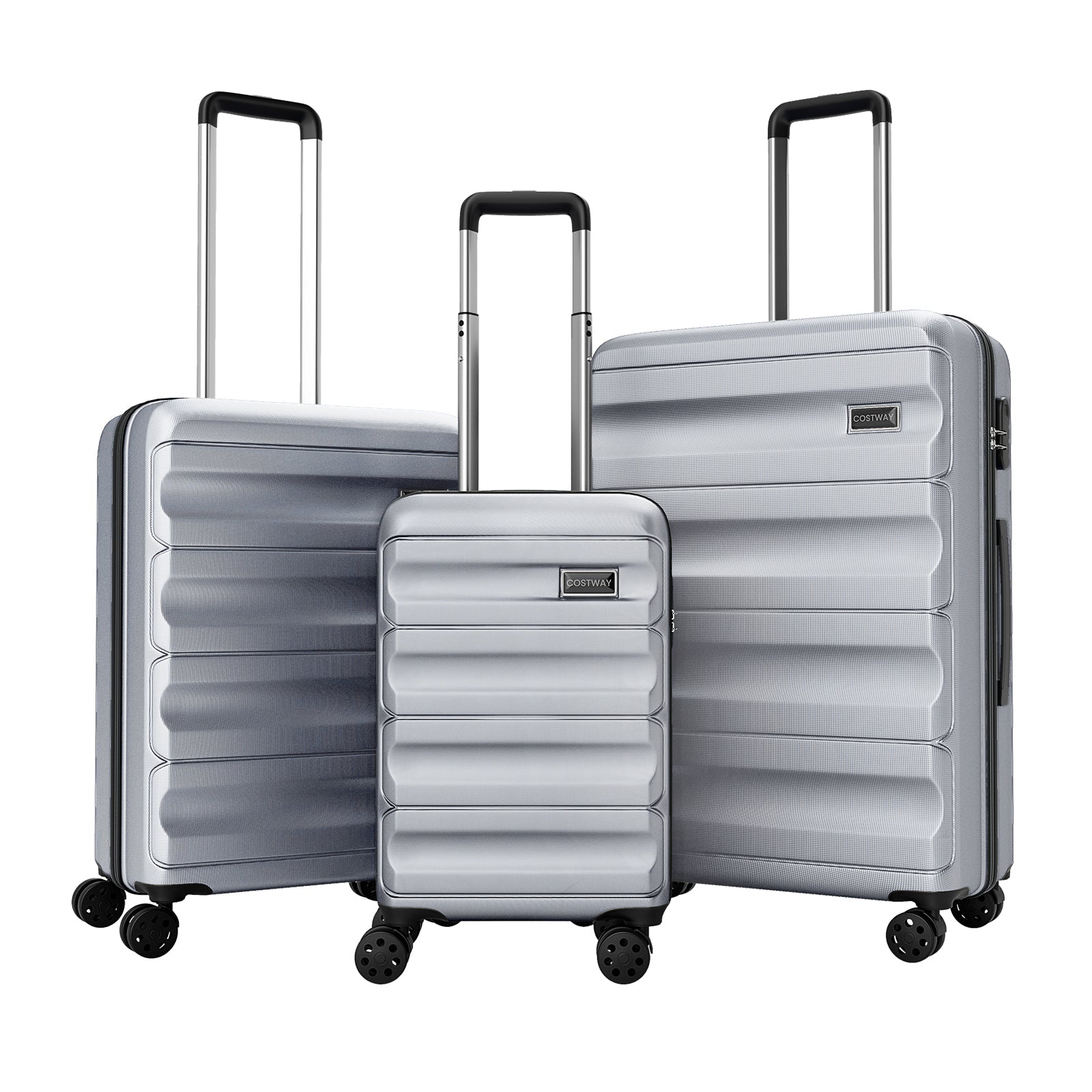 3-Piece Hardside Luggage Set 20/24/28 Inch Lightweight Hardside Suitcases - Energize Trek