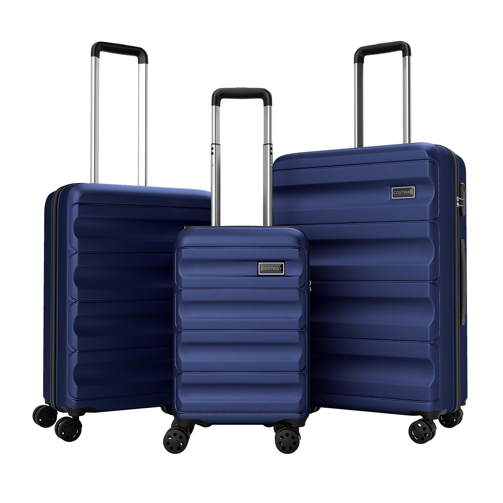 3-Piece Hardside Luggage Set 20/24/28 Inch Lightweight Hardside Suitcases - Energize Trek