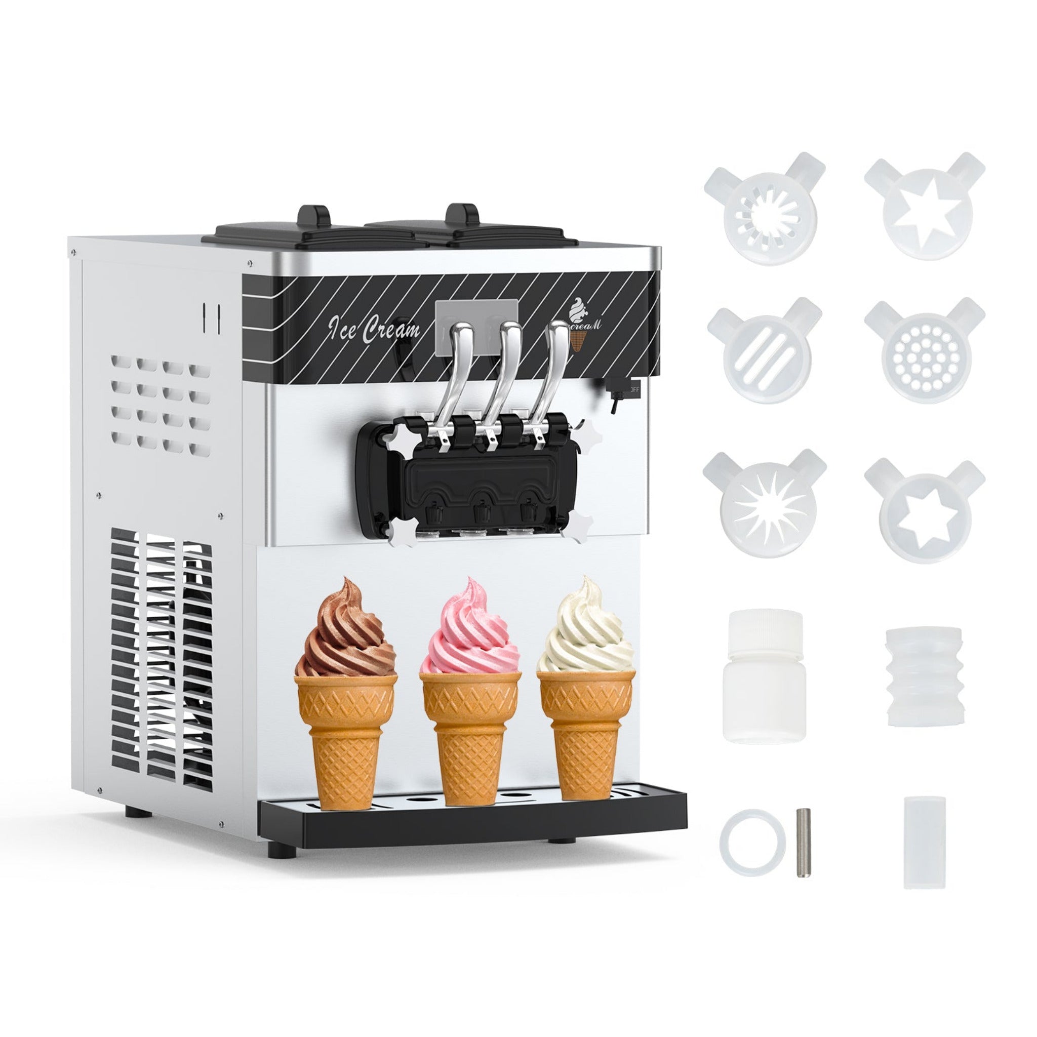 3 Flavor Soft Serve Commercial Ice Cream Maker Machine (97582146) - Energize Trek