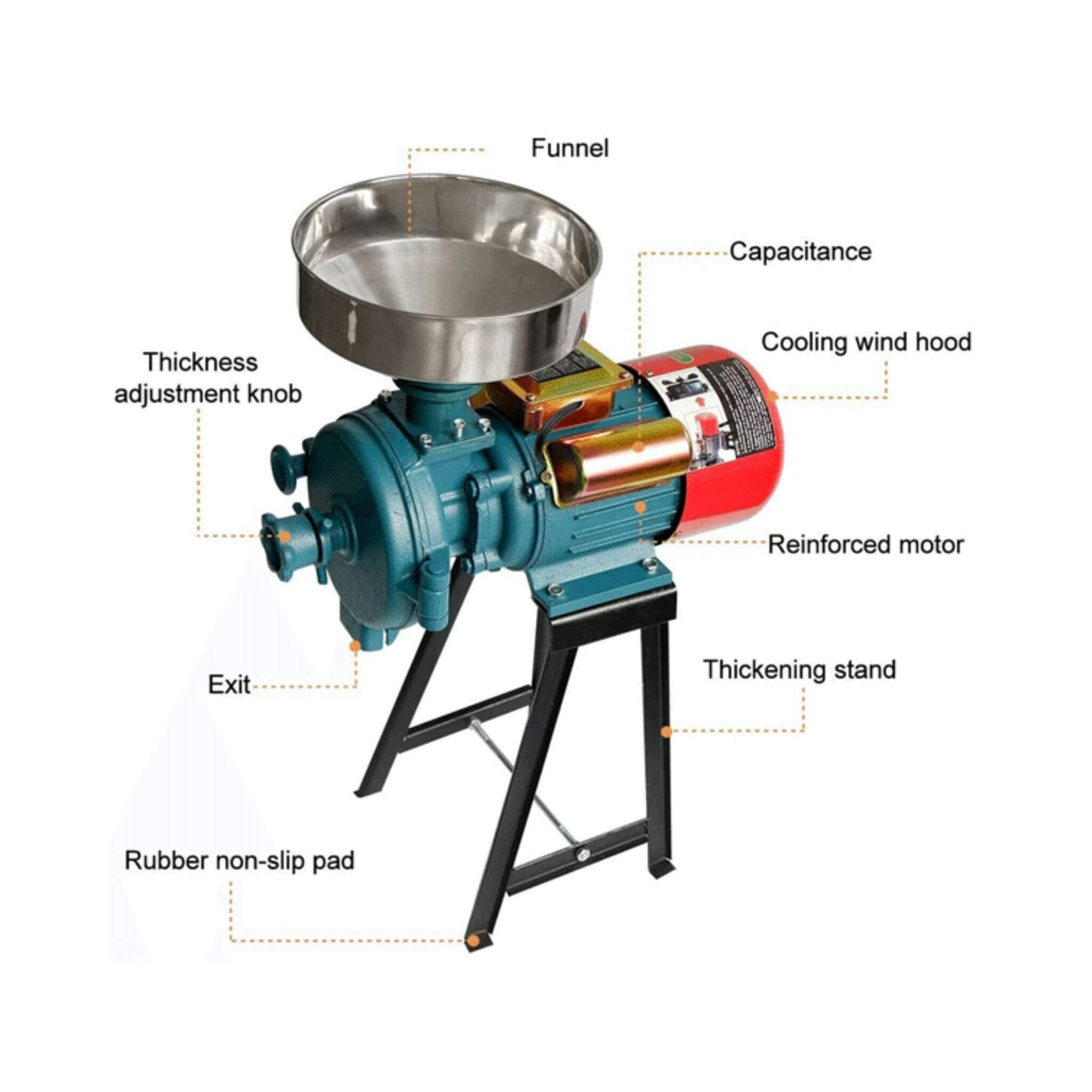 3000W Commercial Electric Corn Wheat Grain Mill Grinder (SAK91135) - Energize Trek