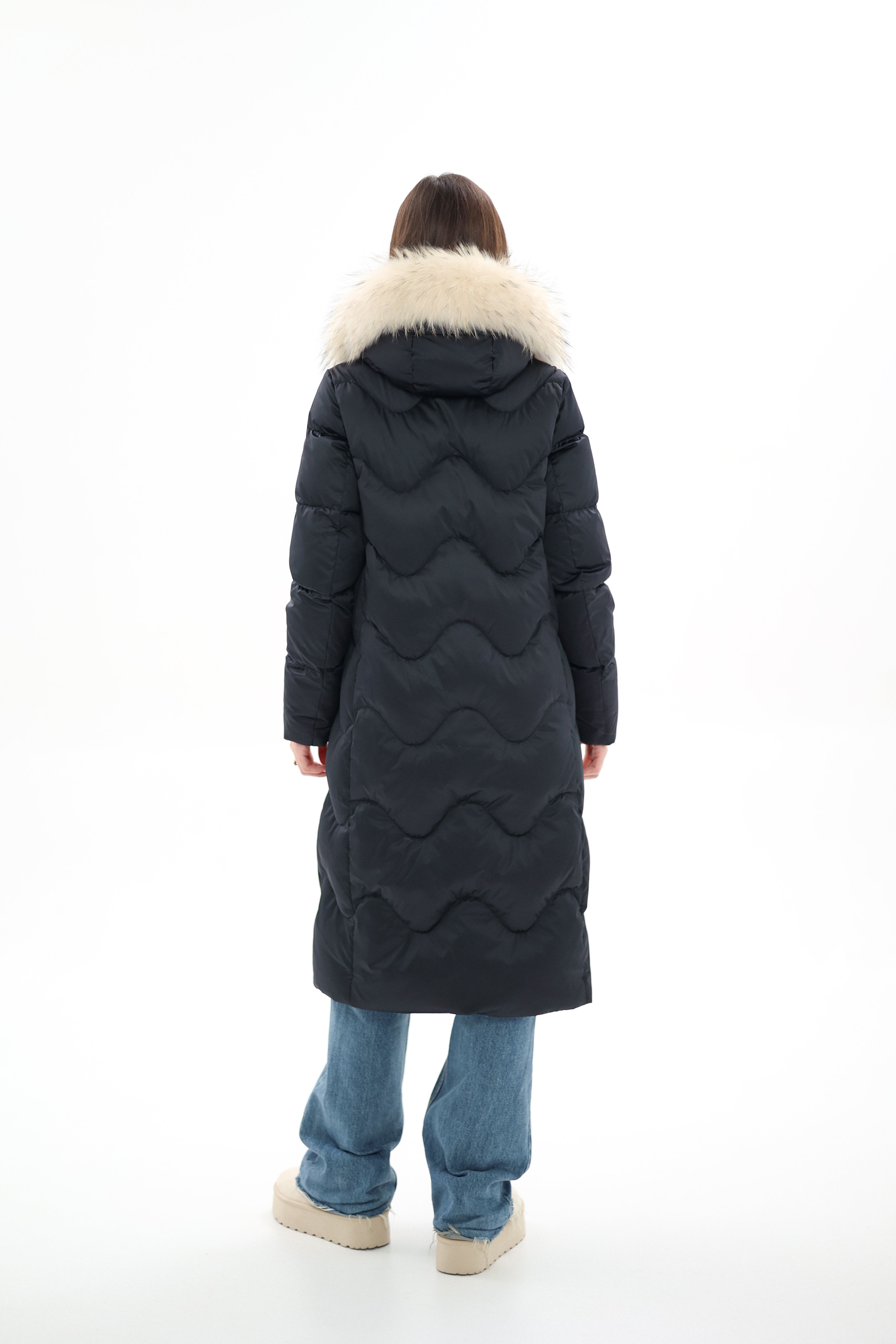 Genuine Fur Trim Down Fill Coat - Energize Trek
