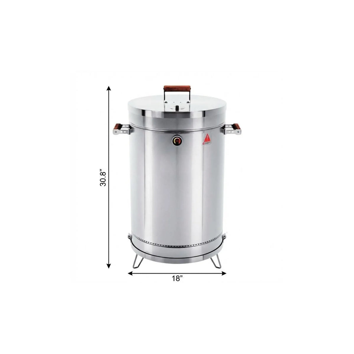 31" X 18" Silver Stainless Steel Portable Smoker Barrel - Energize Trek