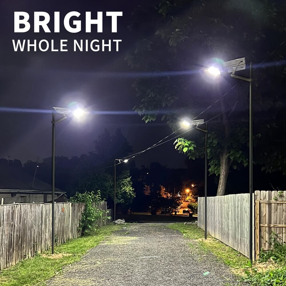 1800W solar street light with 20ft /16ft pole - Energize Trek