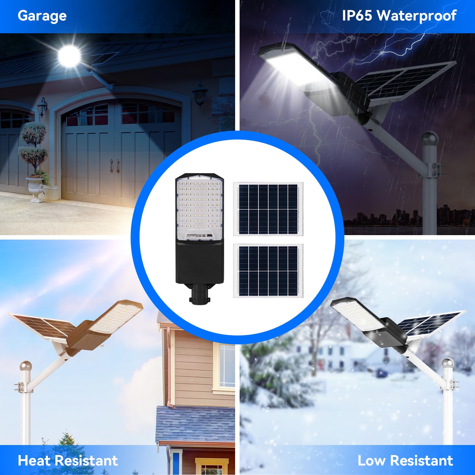 1800W solar street light with 20ft /16ft pole - Energize Trek