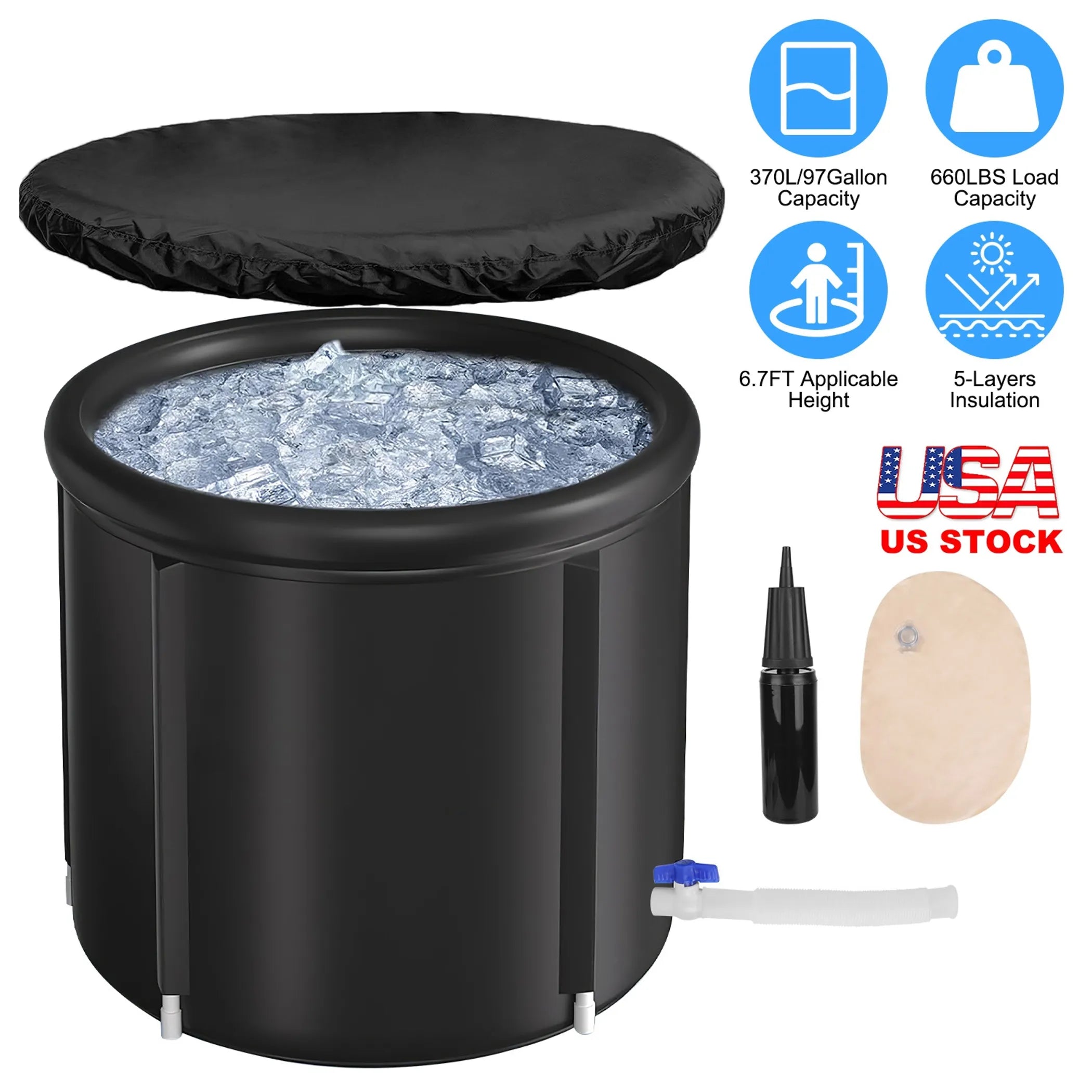 97Gal Large Size Ice BathTub