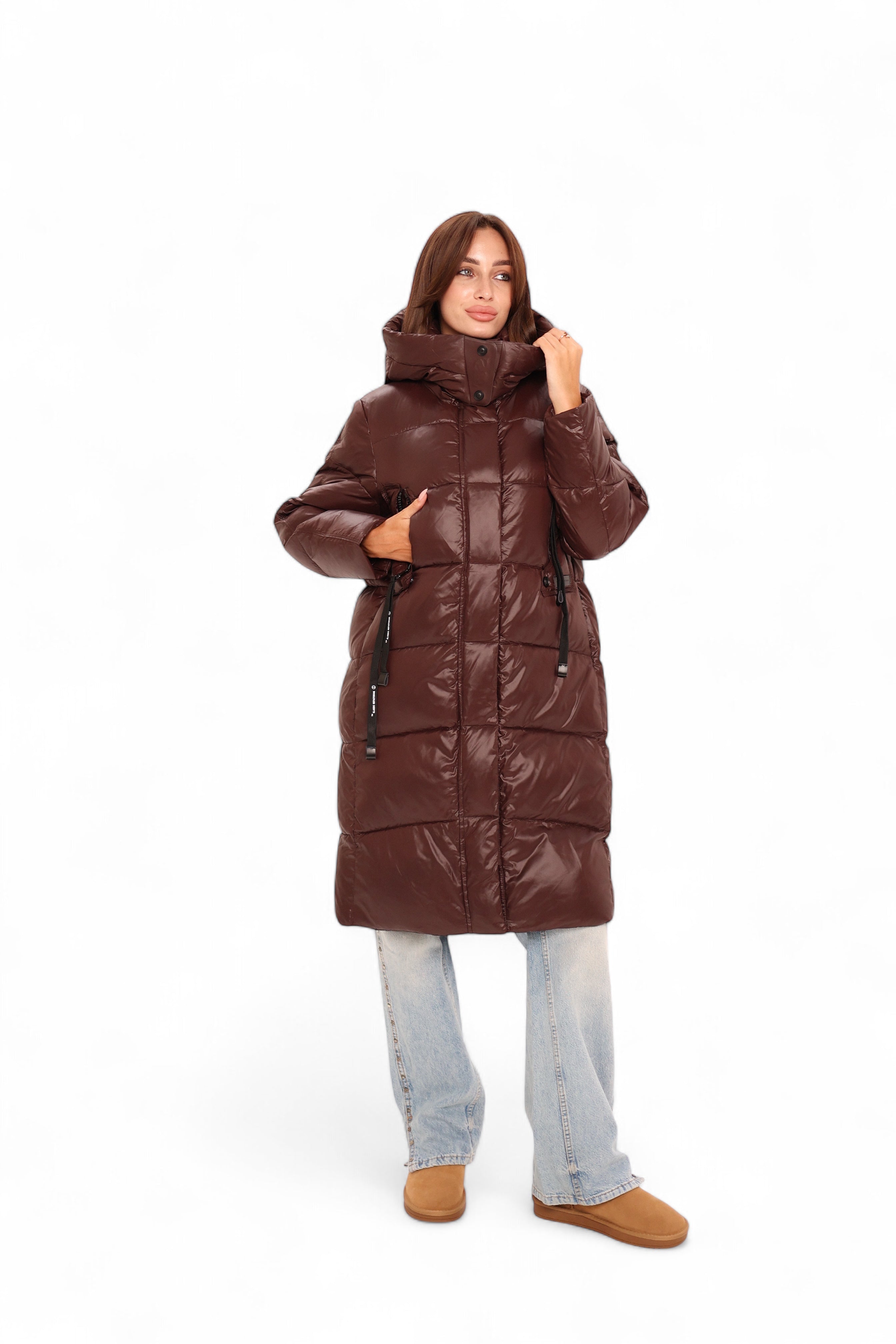 Espresso Shine Insulated Bio-Down Puffer - Energize Trek