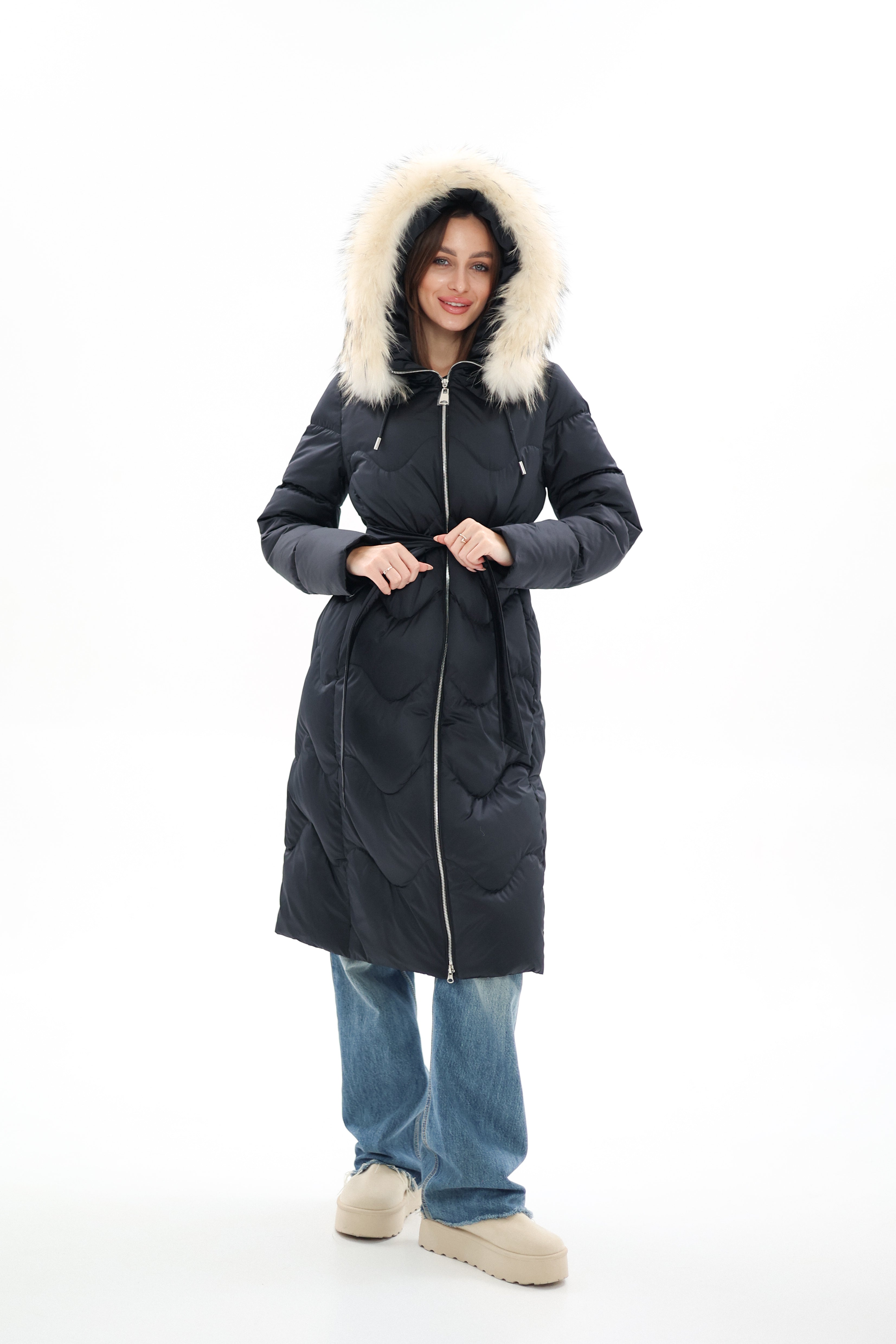 Genuine Fur Trim Down Fill Coat - Energize Trek