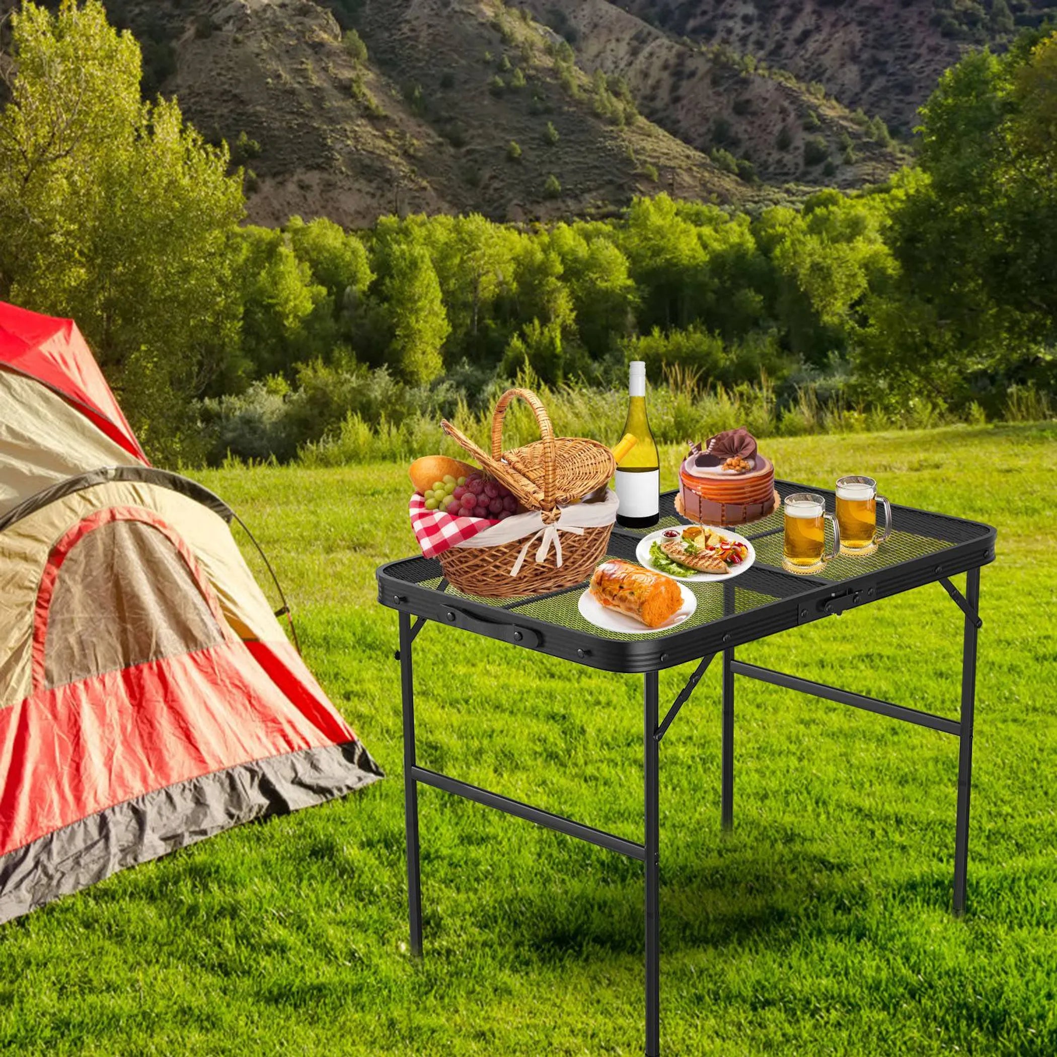35.62x23.42x25.9in Foldable Camping Table - Energize Trek