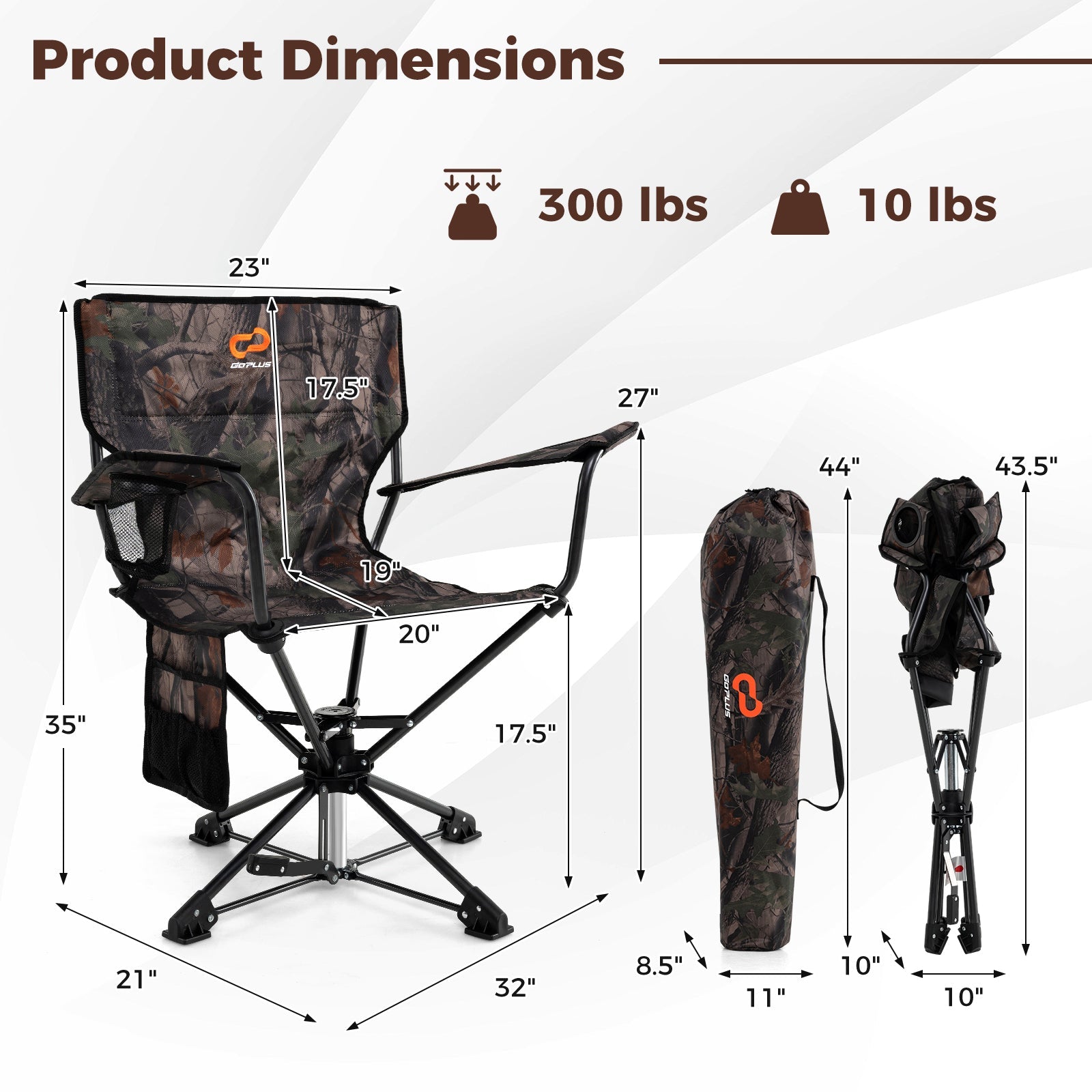 360° Swivel Hunting Chair Portable Foldable - Energize Trek