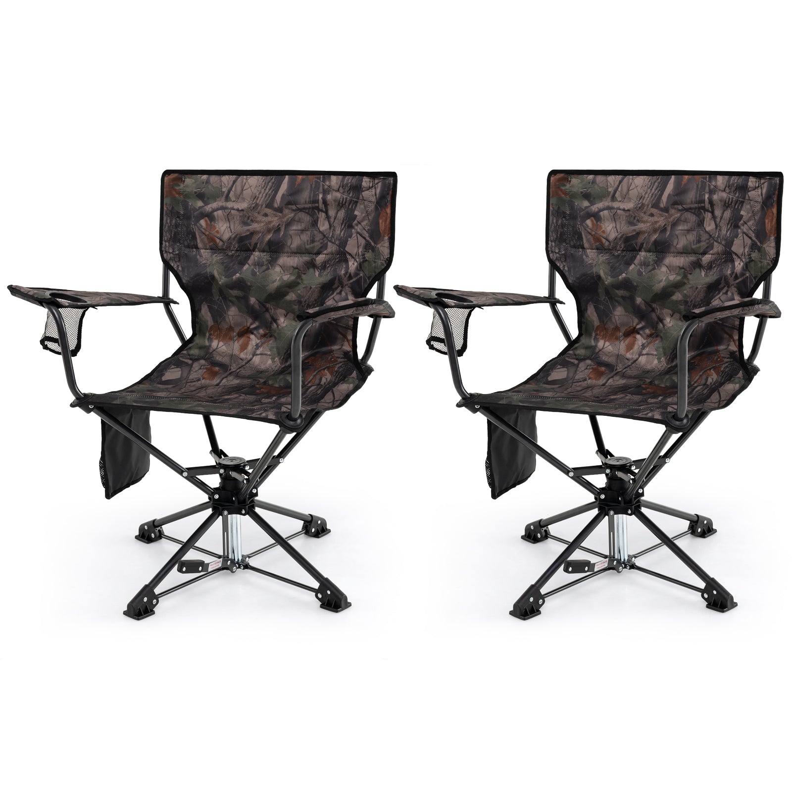360° Swivel Hunting Chair Portable Foldable Hunting Chair Set of 2-Camo - Energize Trek