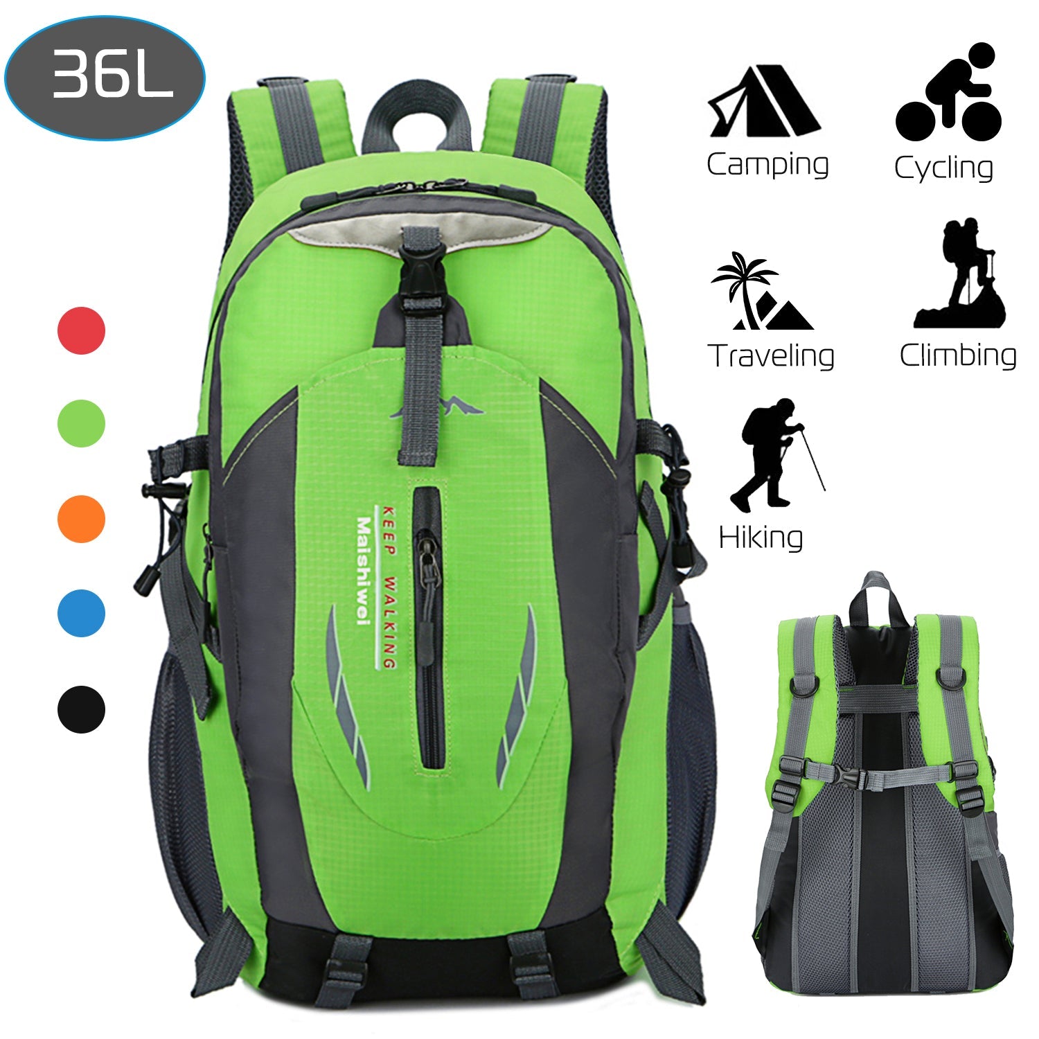 36L Outdoor Backpack Waterproof Daypack Travel Knapsack - Energize Trek