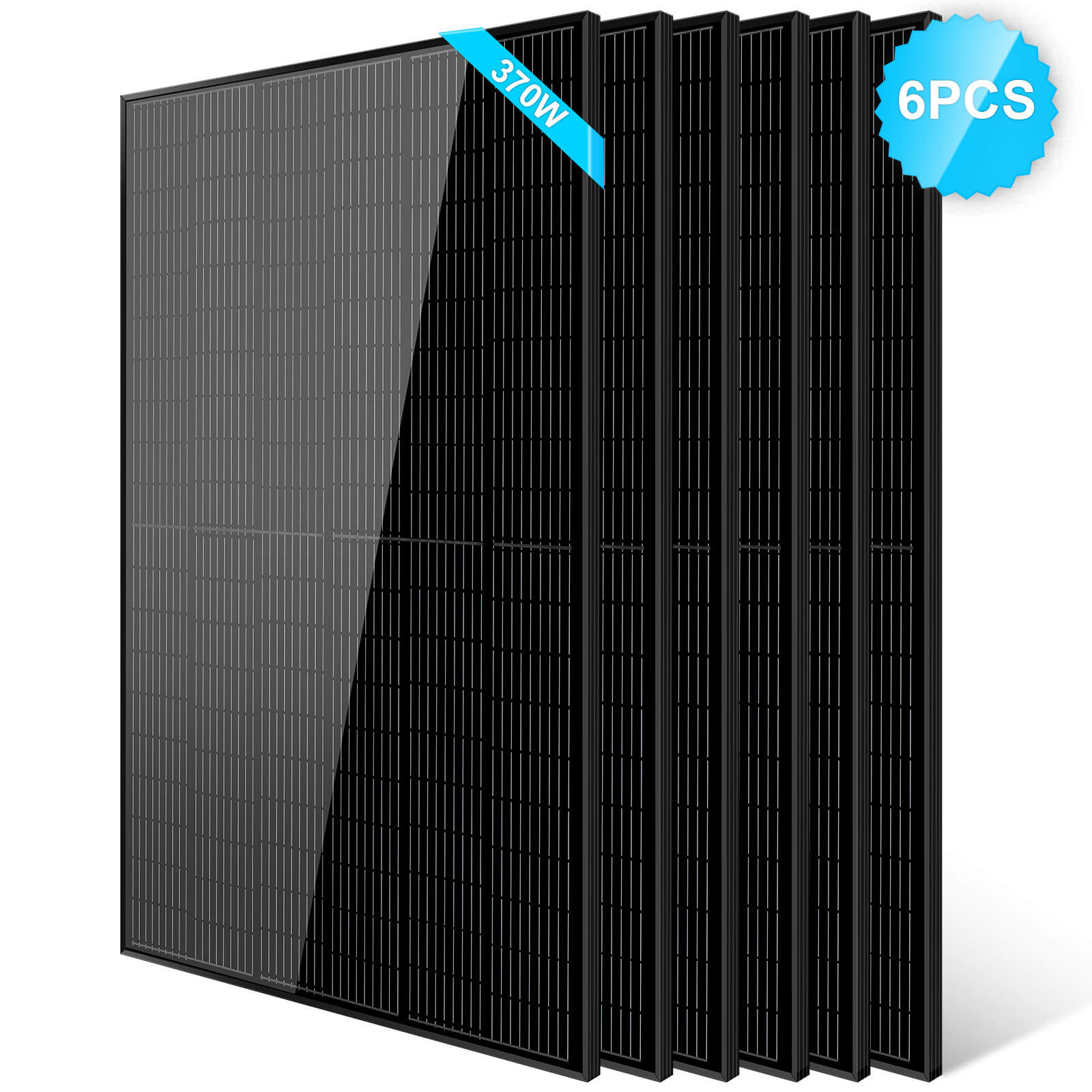 370W Mono Black PERC Solar Panel UL 61730 - Energize Trek