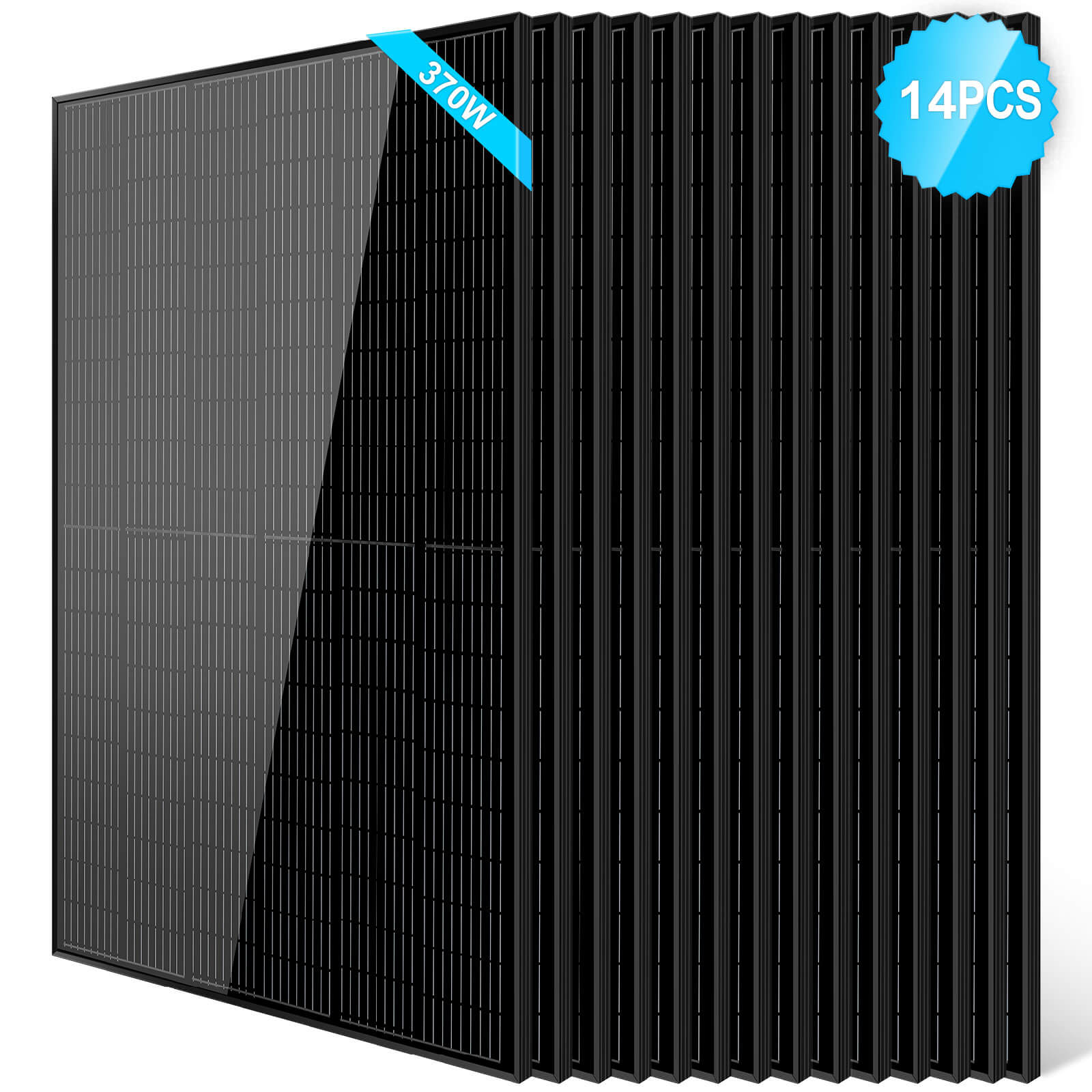 370W Mono Black PERC Solar Panel UL 61730 - Energize Trek