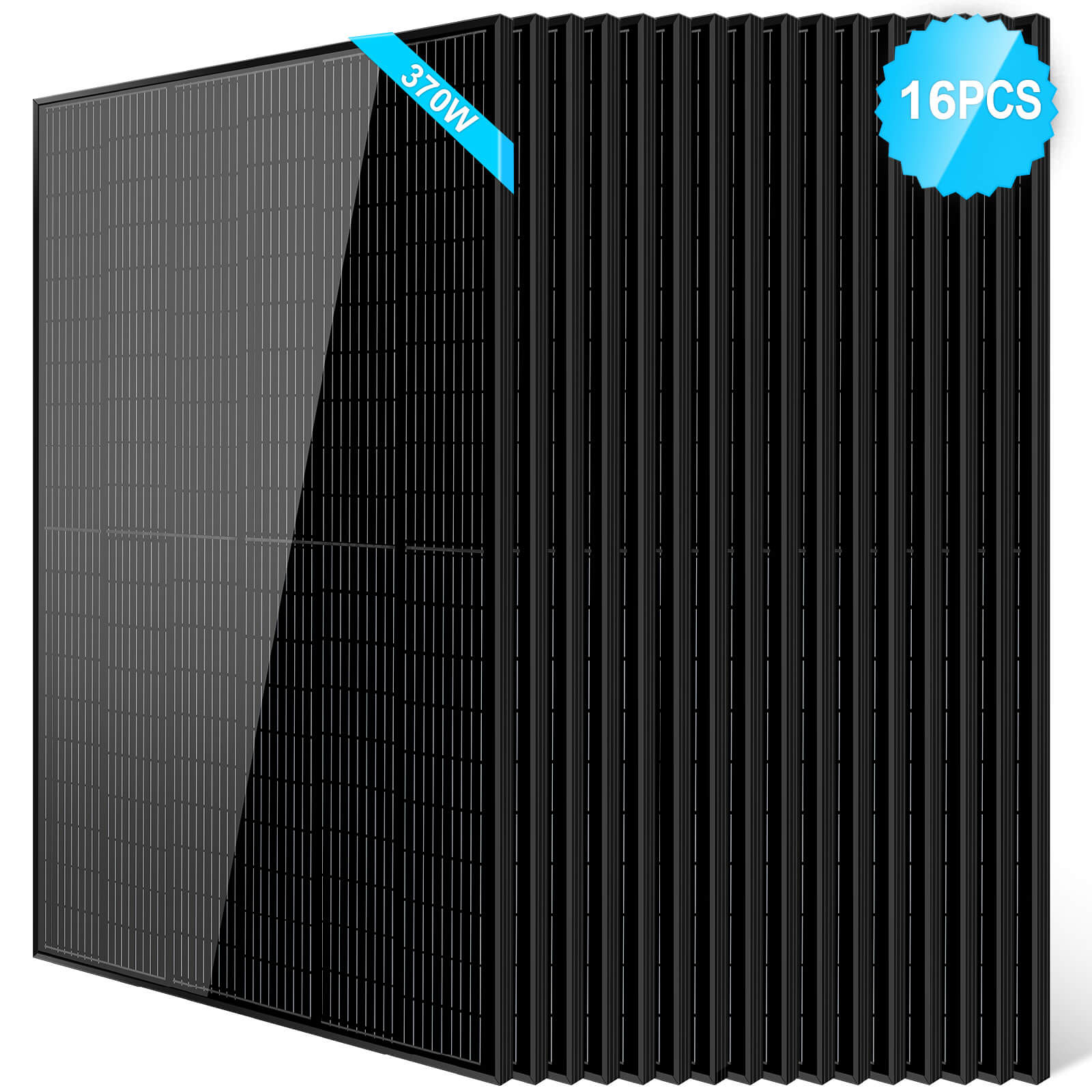 370W Mono Black PERC Solar Panel UL 61730 - Energize Trek