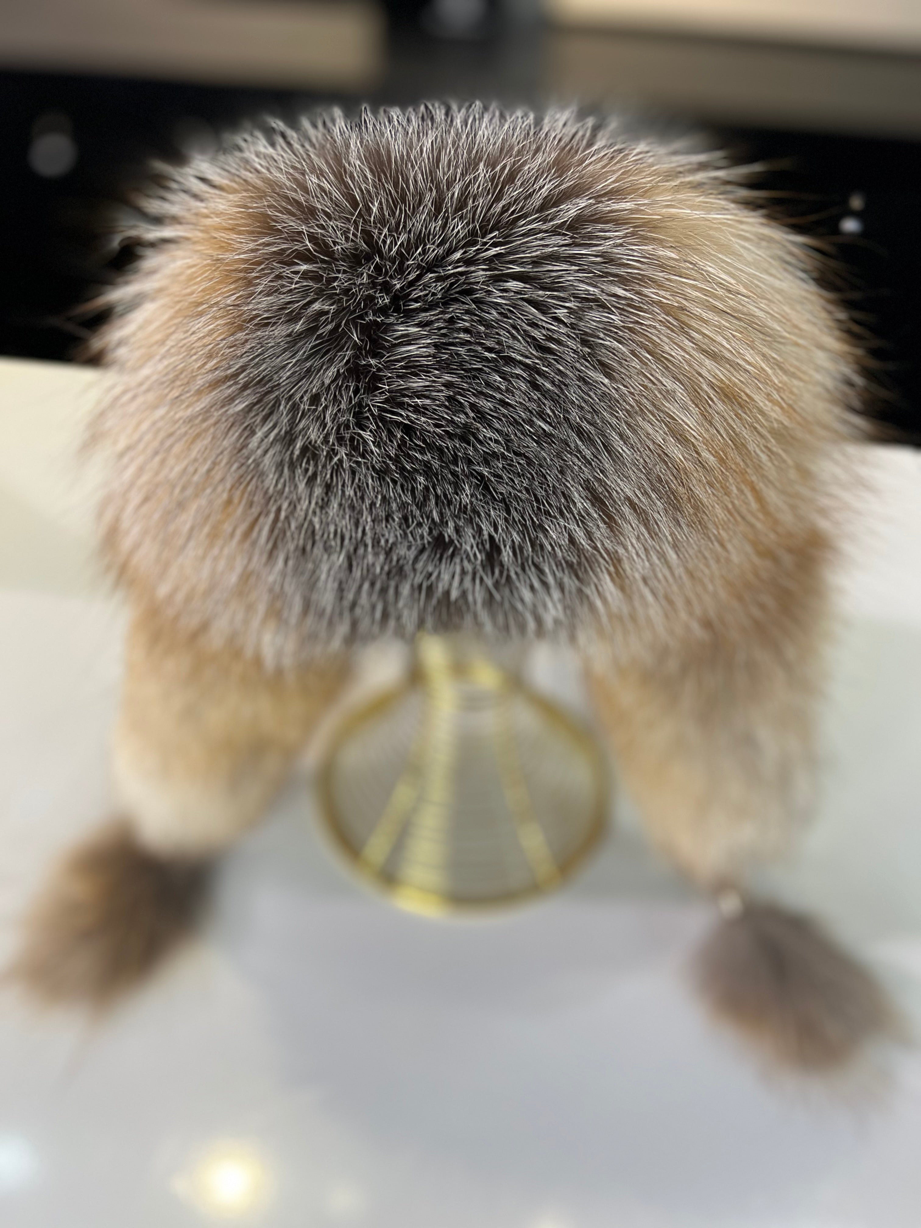 Genuine Silver Fox Fur Genuine Leather Hat - Energize Trek