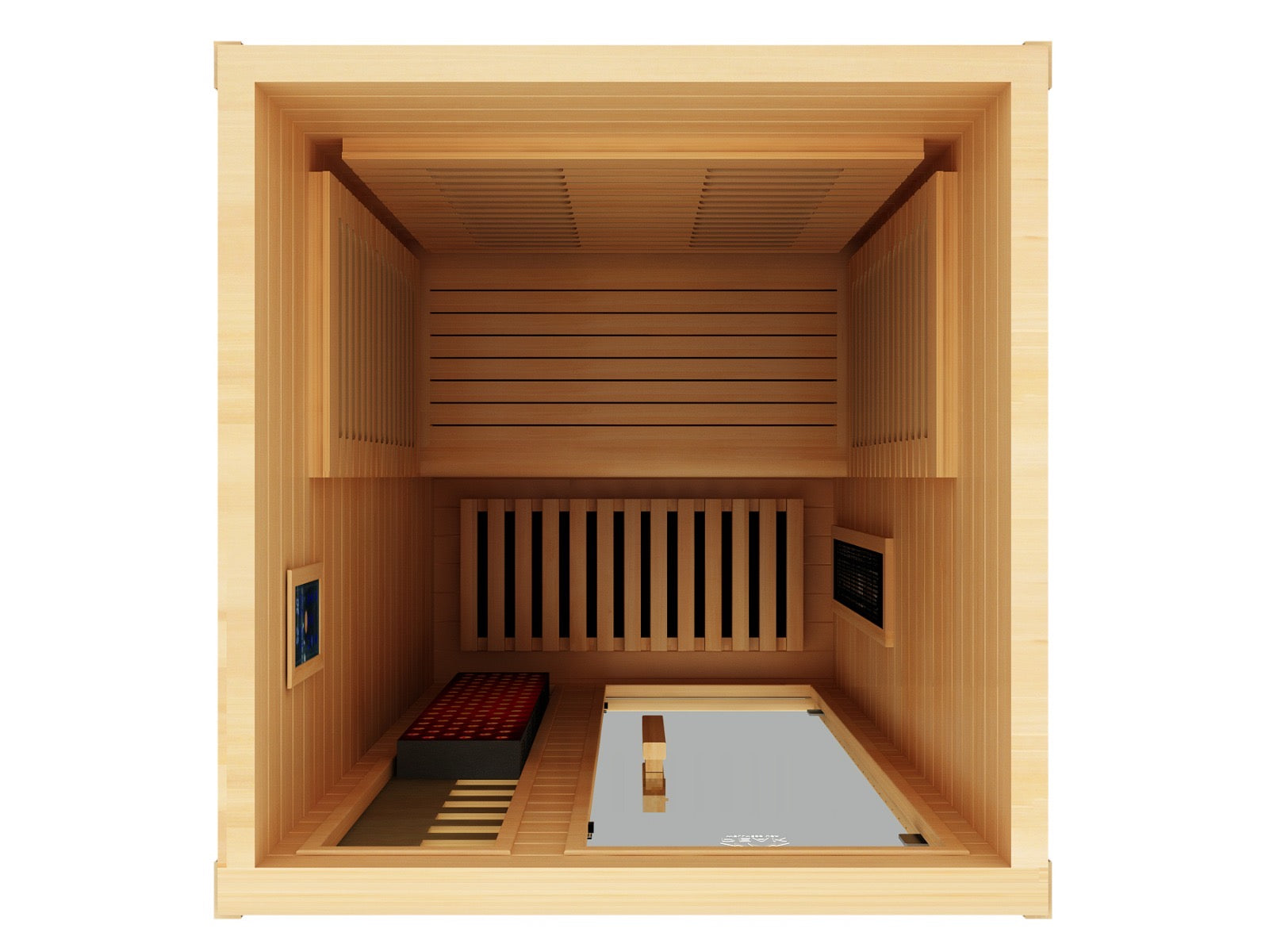 Peak Saunas Shasta 1-Person Full Spectrum Infrared Sauna with XL Medical-Grade Red Light Therapy & Smart WiFi App Control - Energize Trek