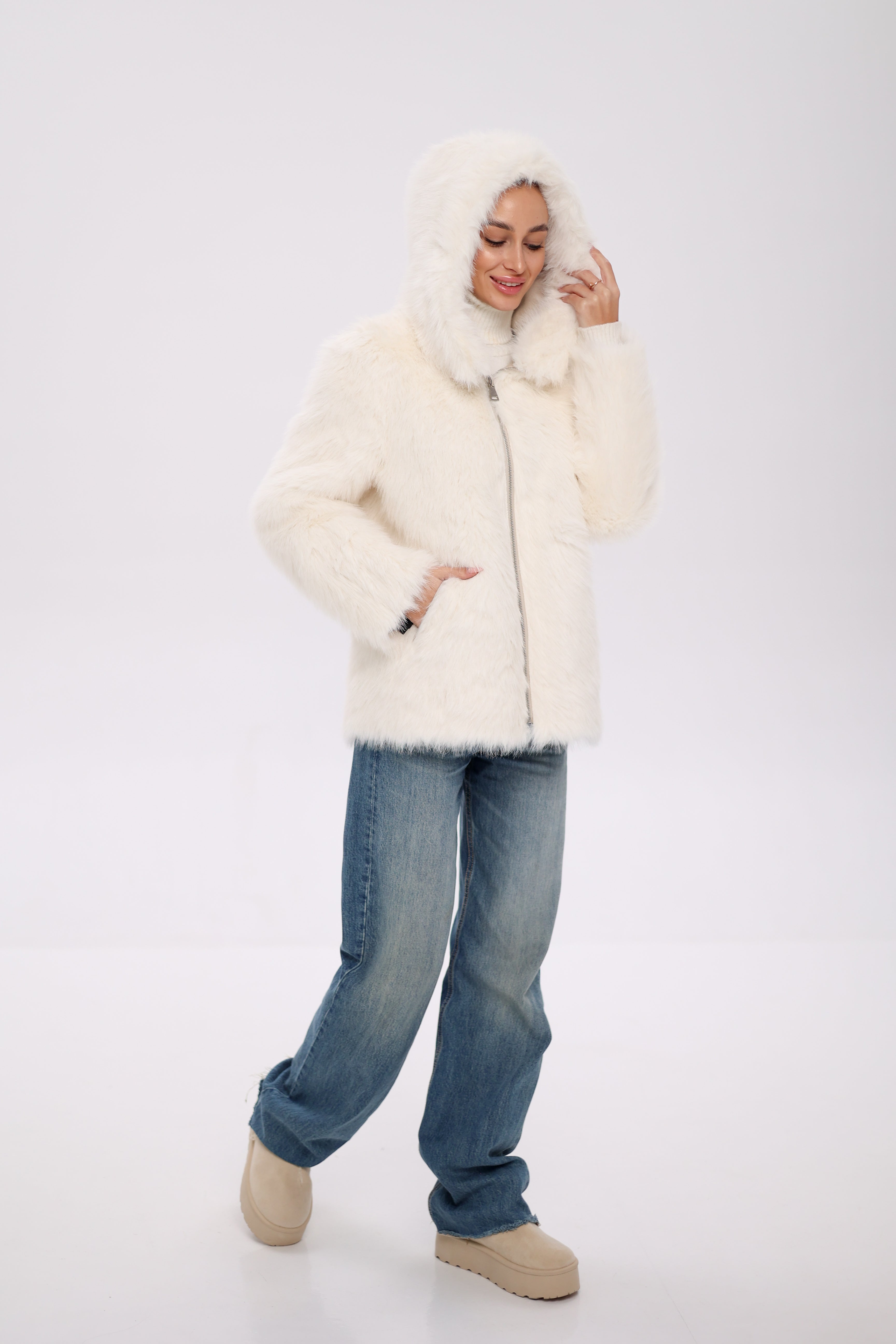 ⇆ Reversible Hooded Wool Blend Jacket - Energize Trek