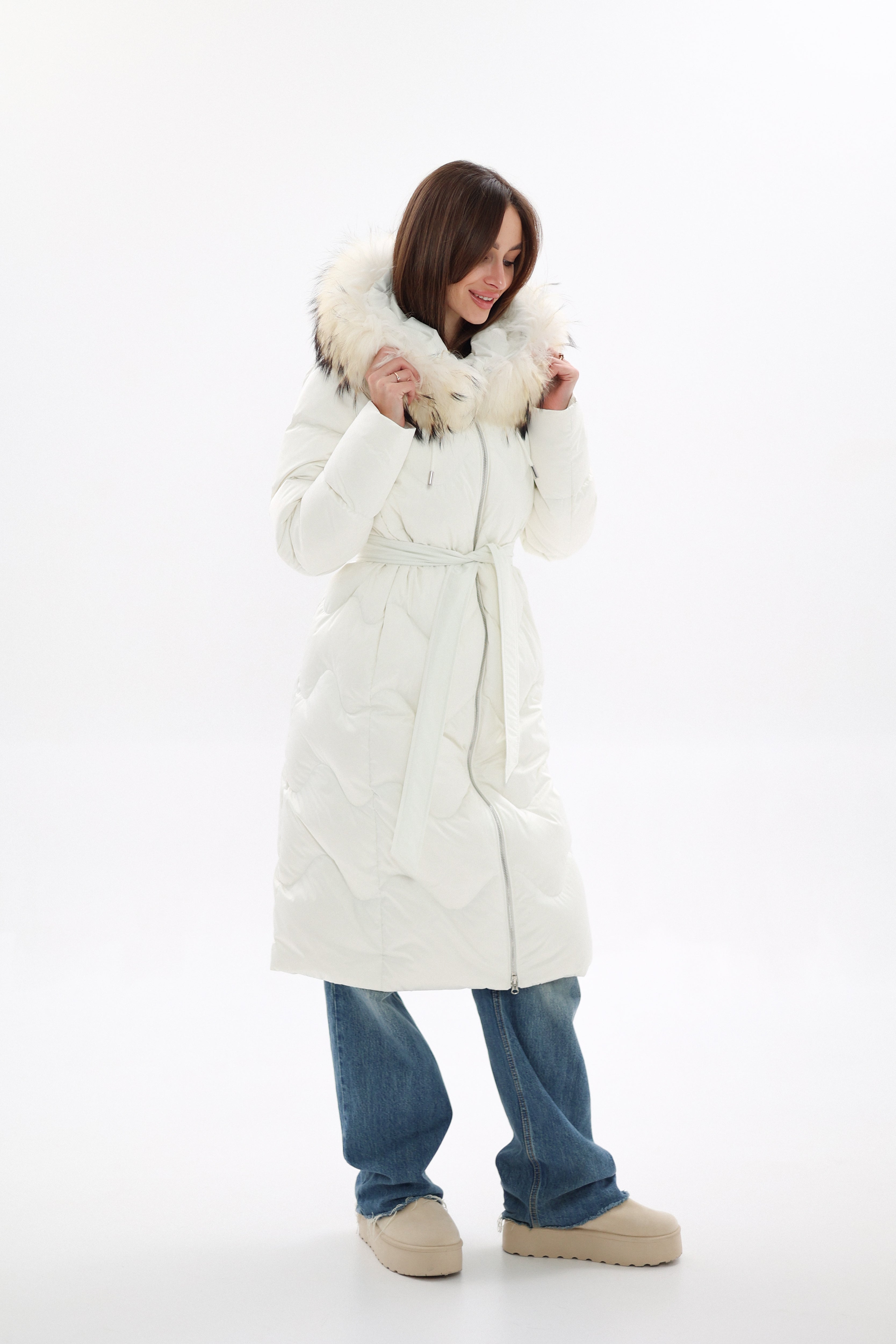 Genuine Fur Trim Down Fill Coat - Energize Trek