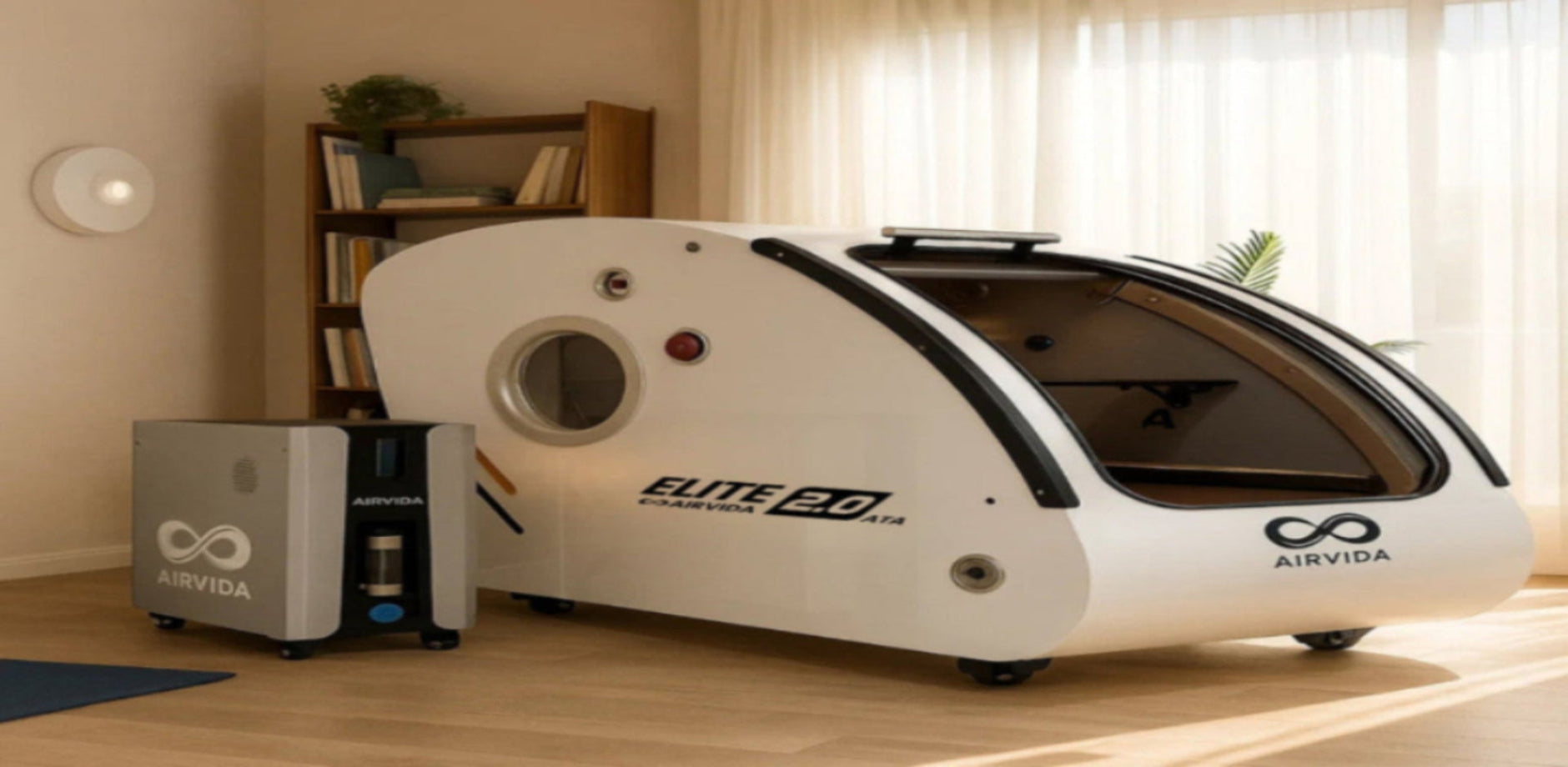 Sitting Hard Shell Hyperbaric Chamber 1.3-2.0 ATA  -Airvida Elite - Energize Trek