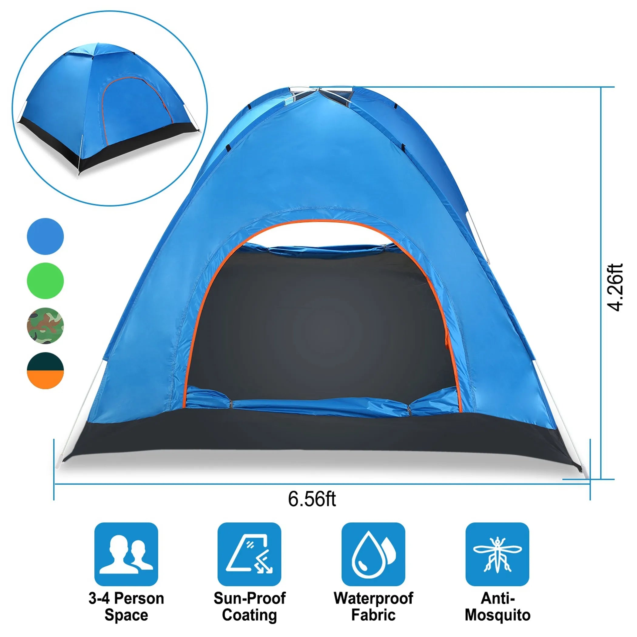 4 Persons Camping Waterproof Tent - Energize Trek
