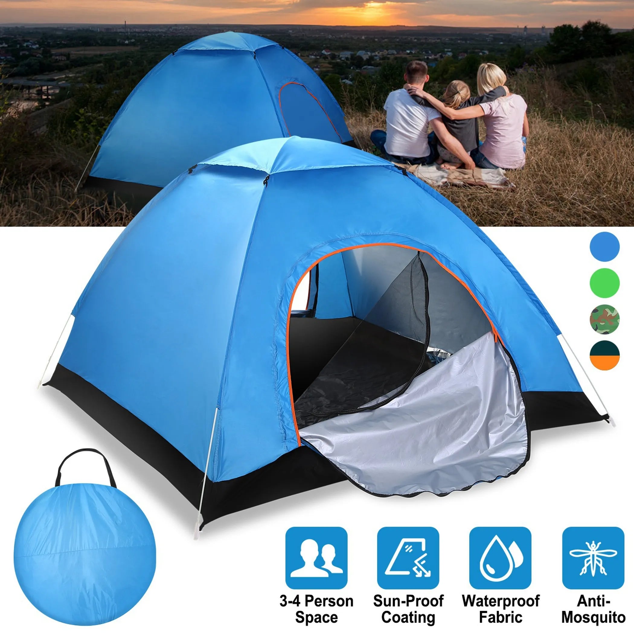 4 Persons Camping Waterproof Tent - Energize Trek