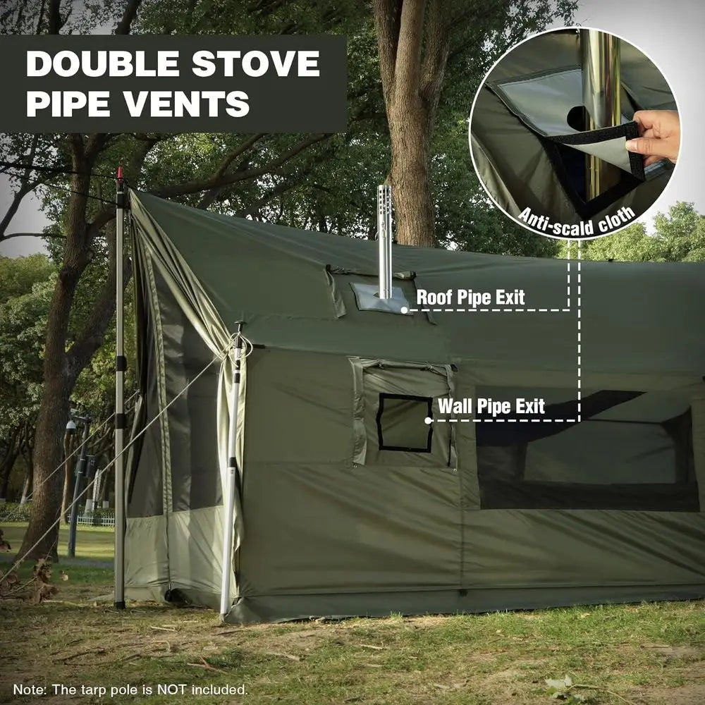 4-Season Windproof Waterproof Hammock Tent With Stove Jack For Camping - Energize Trek