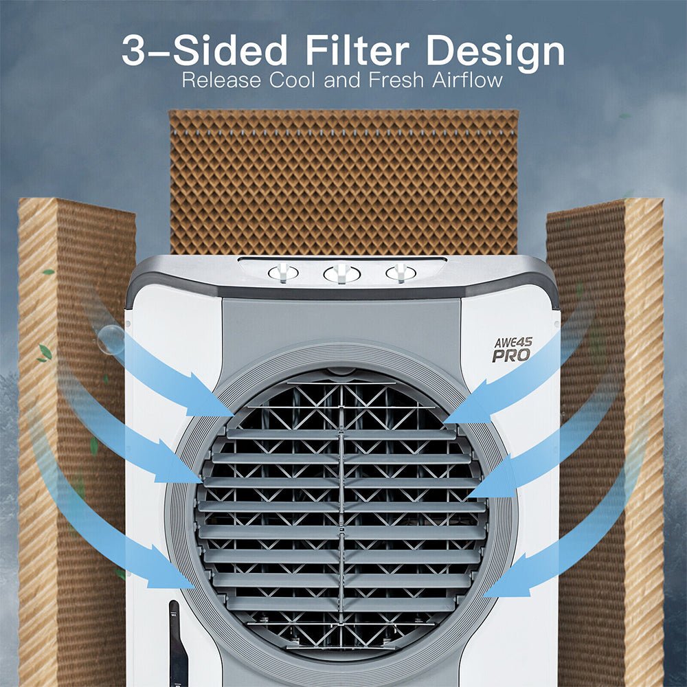 4-In-1 Portable Indoor Outdoor Evaporative Air Cooling Fan, 9740 CFM (91025436) - Energize Trek