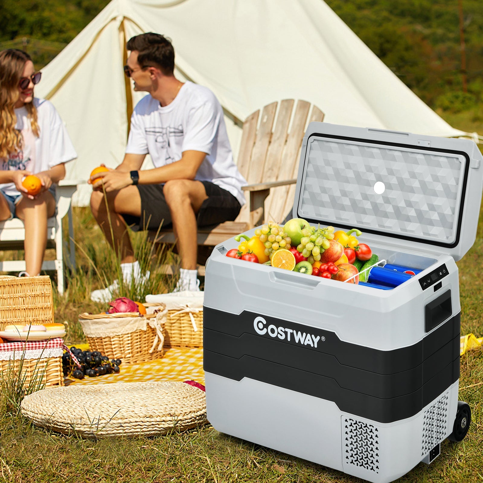 42 QT Portable Dual-Zone Car Refrigerator - Energize Trek