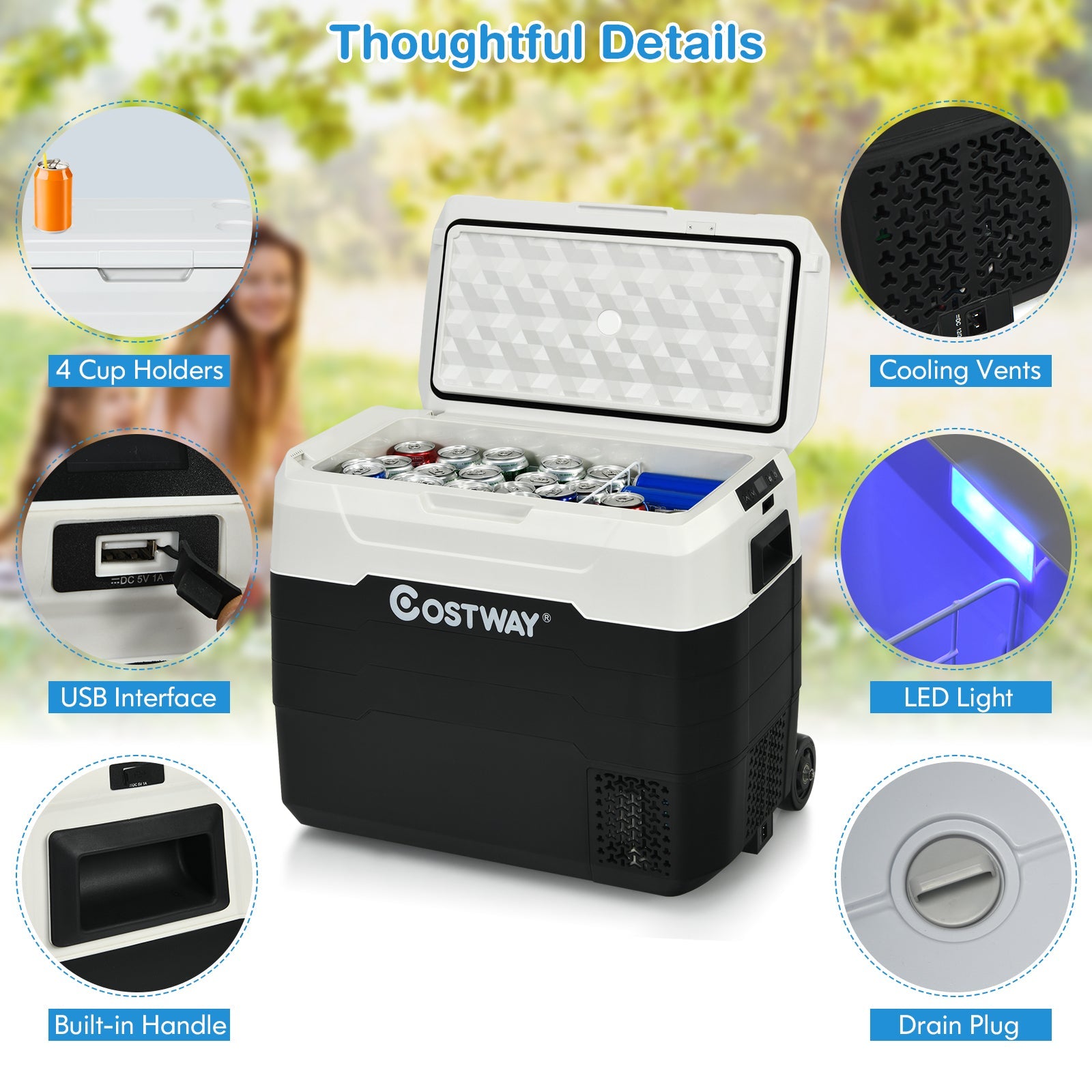 42 QT Portable Dual-Zone Car Refrigerator - Energize Trek